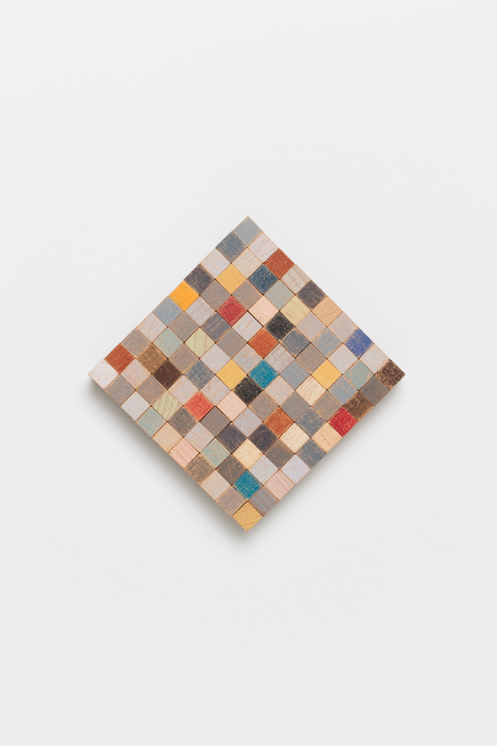 Colour way, 2024, Coloured pencil on wood, 14 x 14 x 1.5 cm