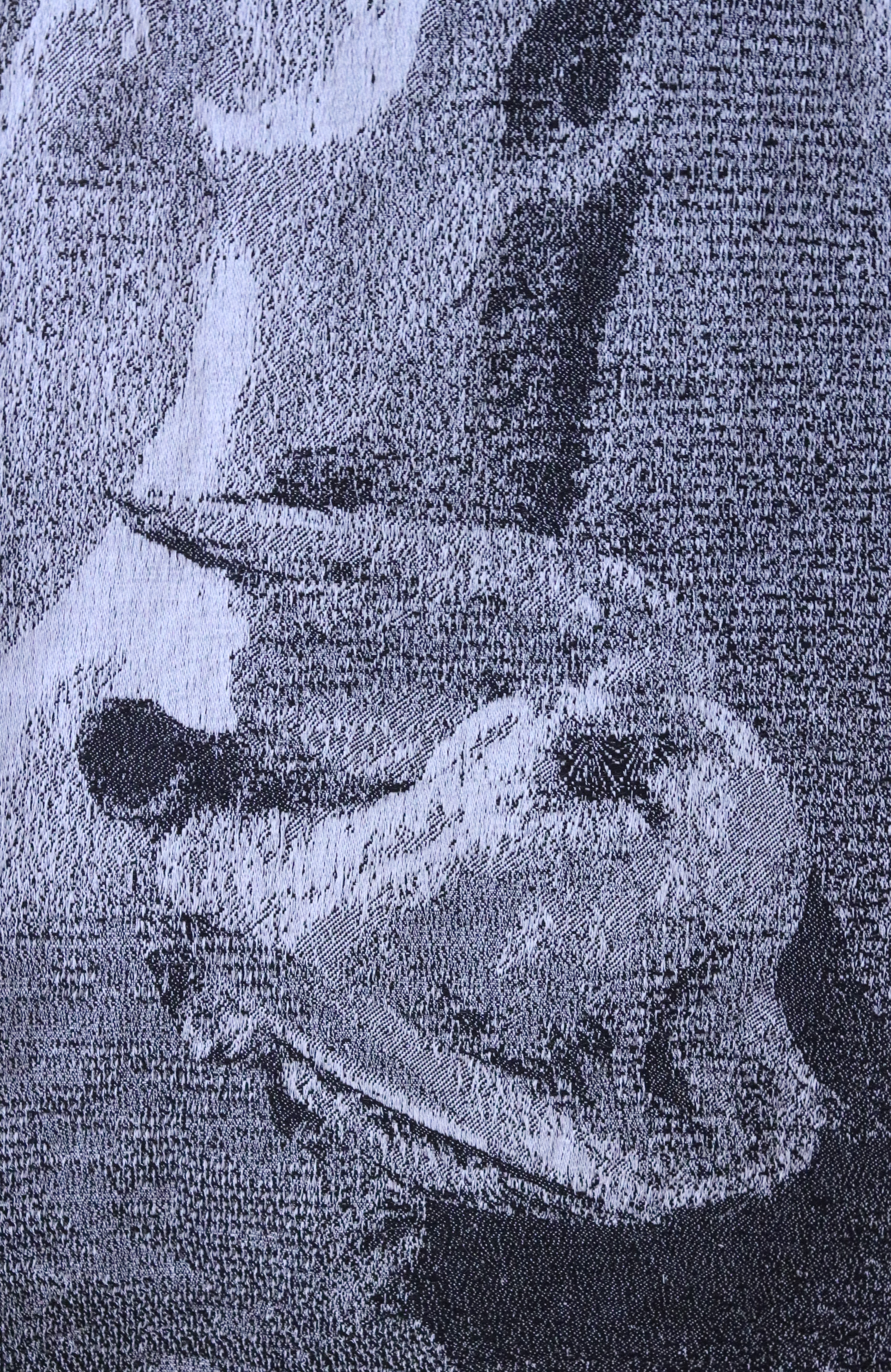 Gull on Black Sand, jacquard woven, wool and cotton (detail)