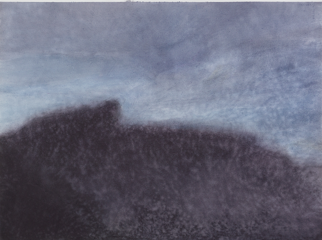 Versant, nuage, soiraquarelle sur papier56 x 76 cm, 2022