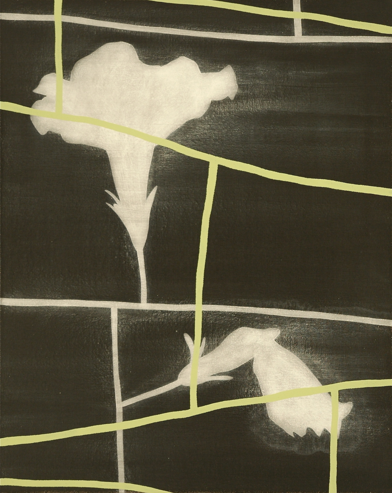 Untitled 2012, acrylic and alkyd on canvas, 75 x 60 cm