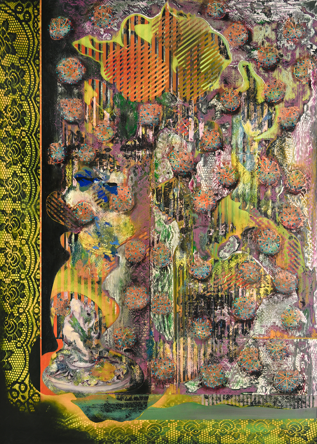  Kim Benson, Corona (Still-life), 2020, 64 x 46", oil on canvas