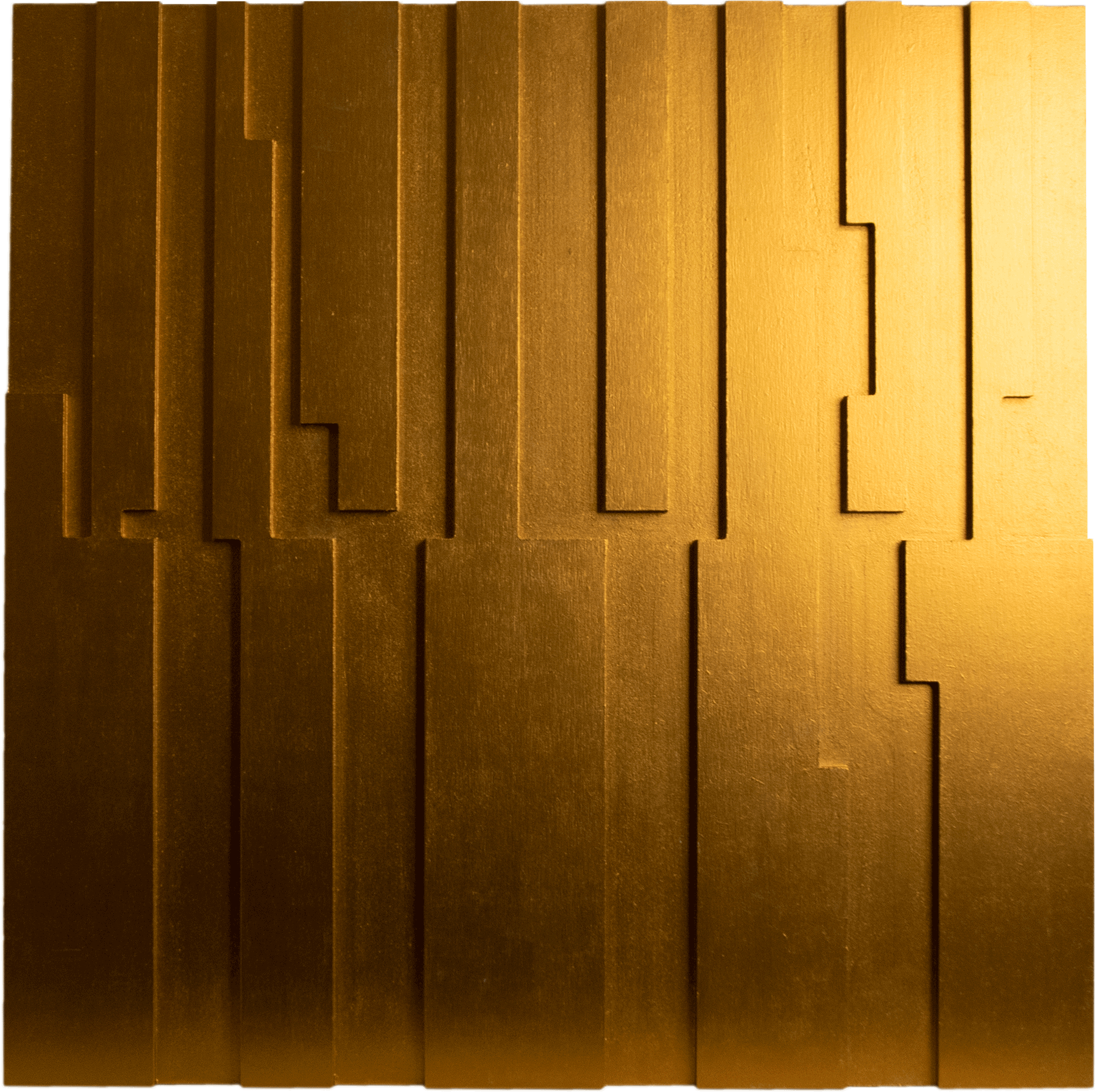 Monochrome Landscapes III. Gold 2 / Series of acrylic paintings on fibreboard 2020 / 70x70 cm