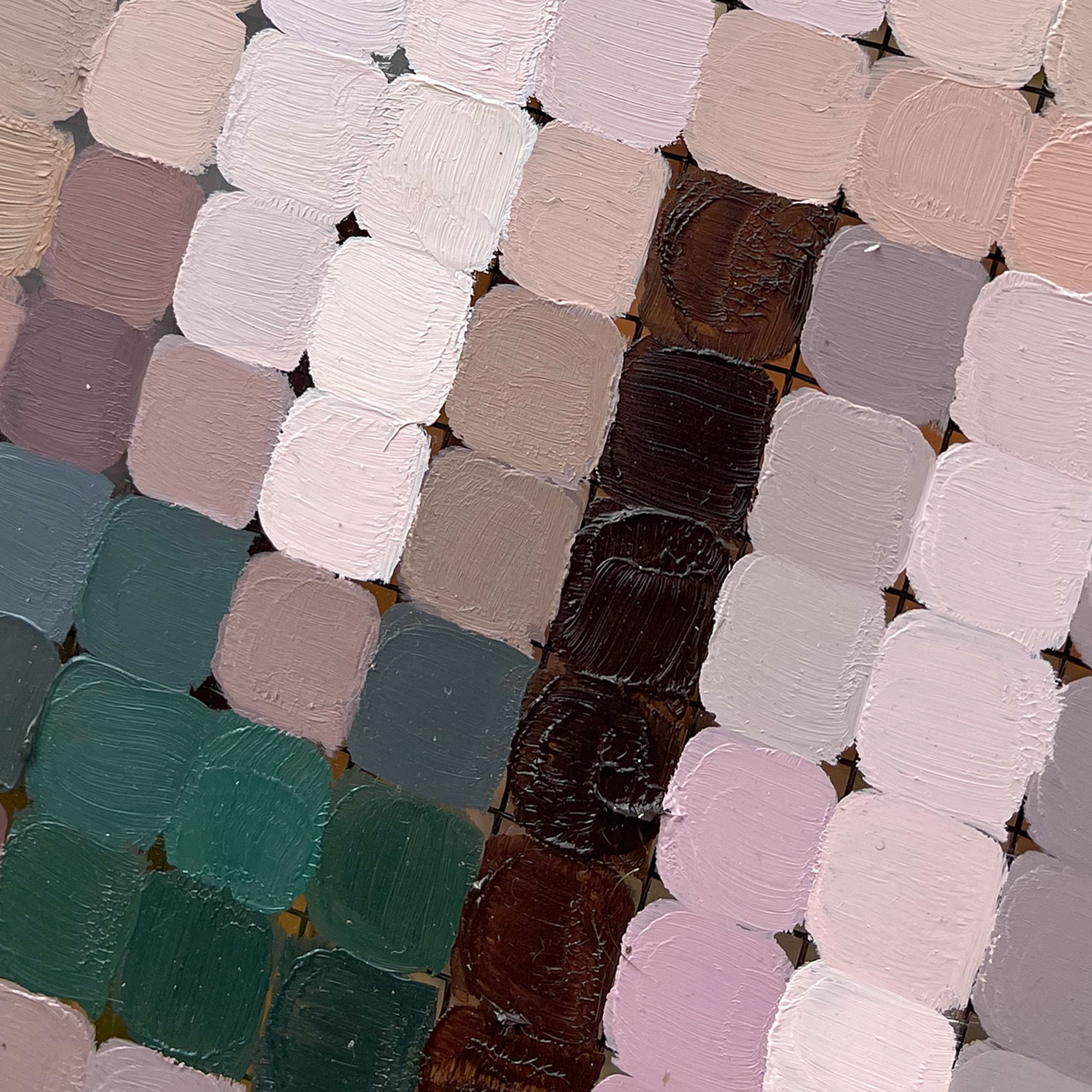 Reverse Cowgirl, oil on glass, 51 x 33 cm [detail]