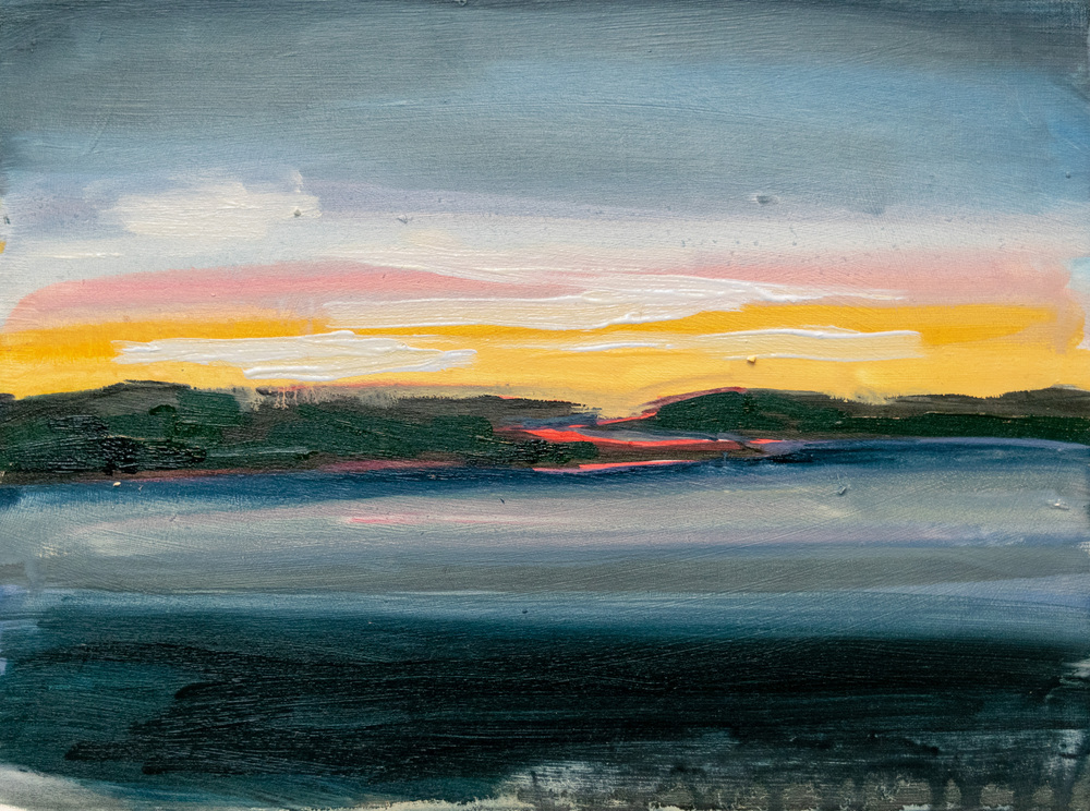 Kennebecasis View, oil on panel, 9 x 12 inches, 2019.