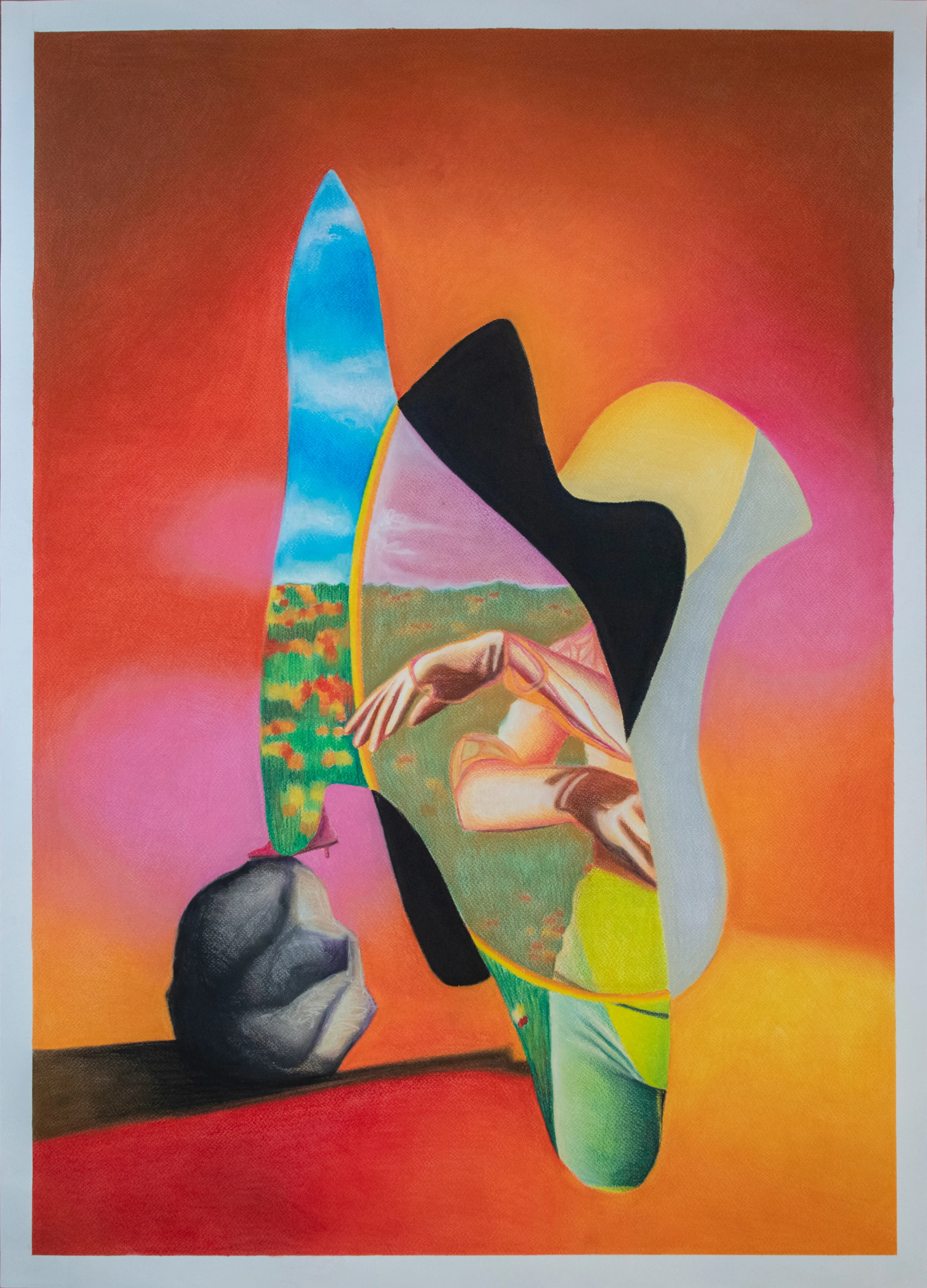 Melissa Ríos, Hocus Pocus, 2023, pastel on paper, 39 3/8 x 27 1/2 in / 100 x 70 cm © Melissa Ríos.