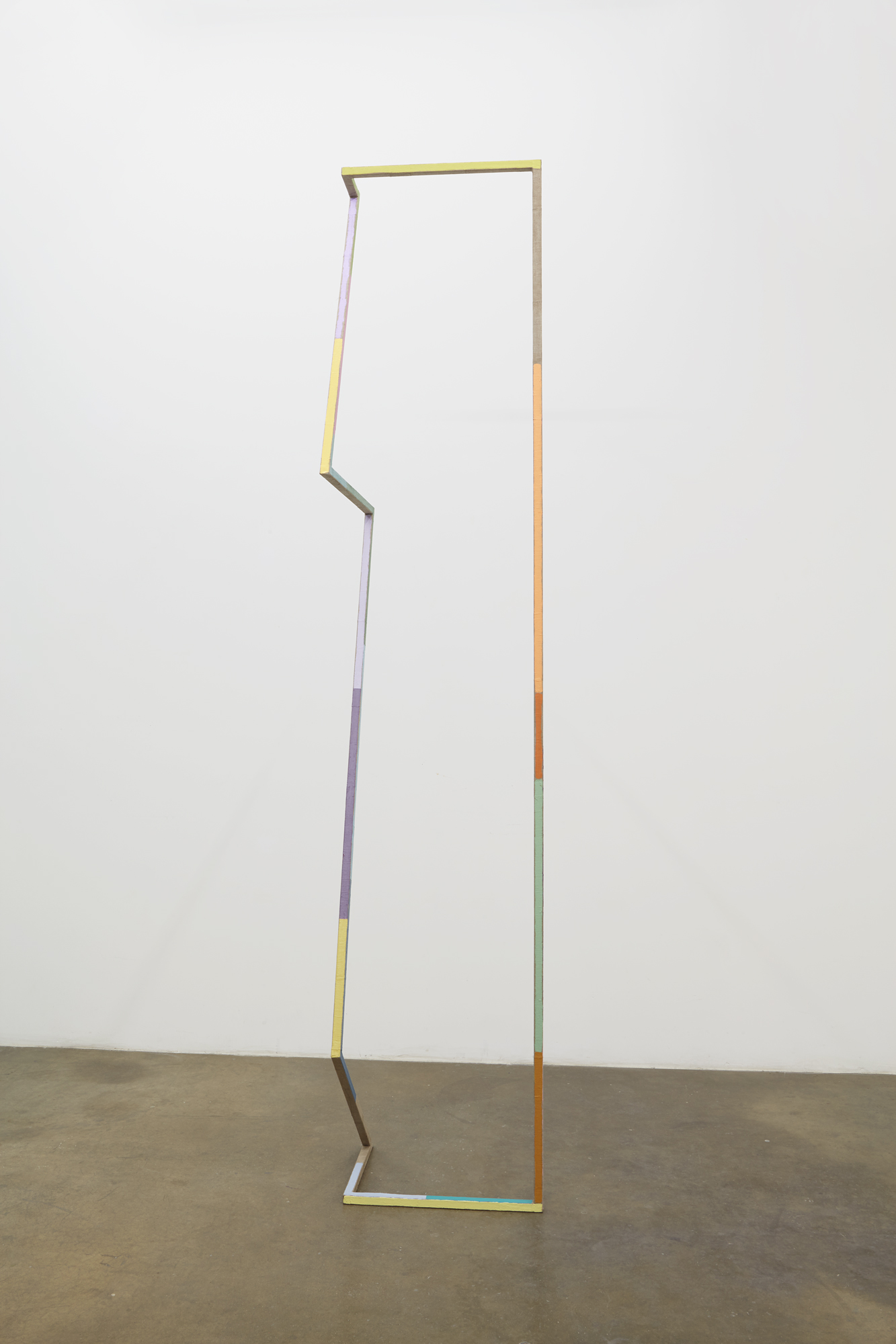 The Not Yet (Signal 16), 2015Steel wrapped with linen, acrylic paint120" x 25" x 25"