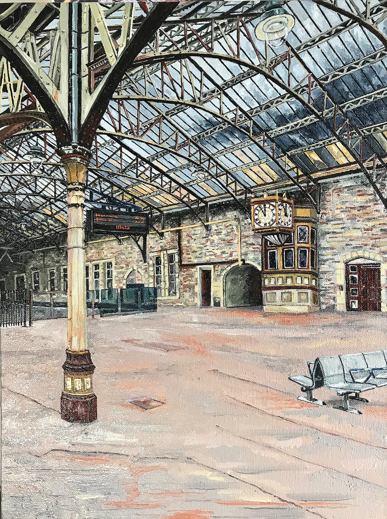 Crossing Lines — Edinburgh, Oil on Canvas, 40 x 30 cm.