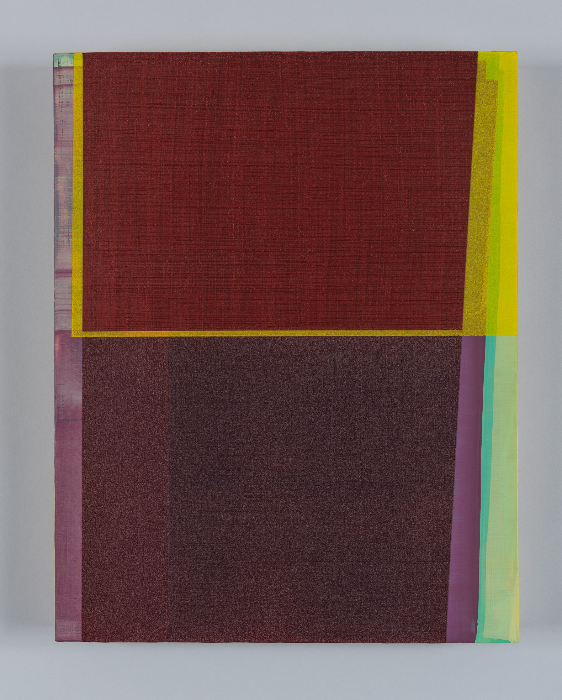 Cherry Noir, 2023, acrylic on panel, 14 &times; 11&rdquo;.