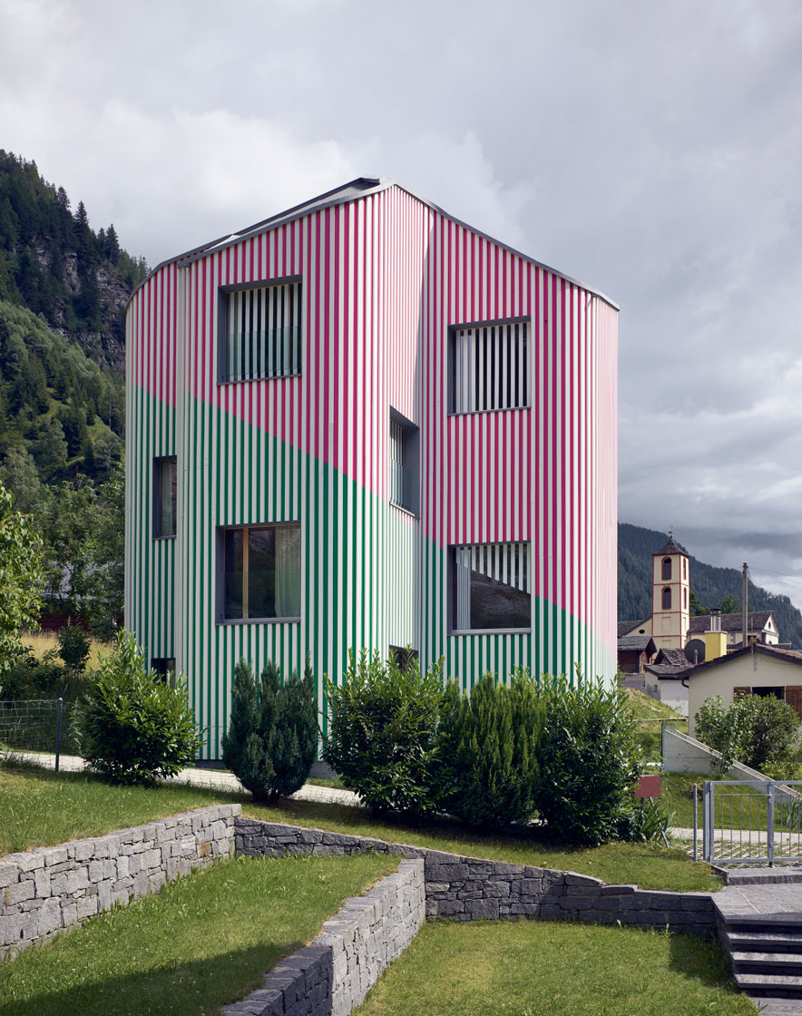 DAVIDE MACULLO & DAVID BUREN - SINUSOIDE PERMANENT WORK IN SITU - ROSSA, SWITZERLAND