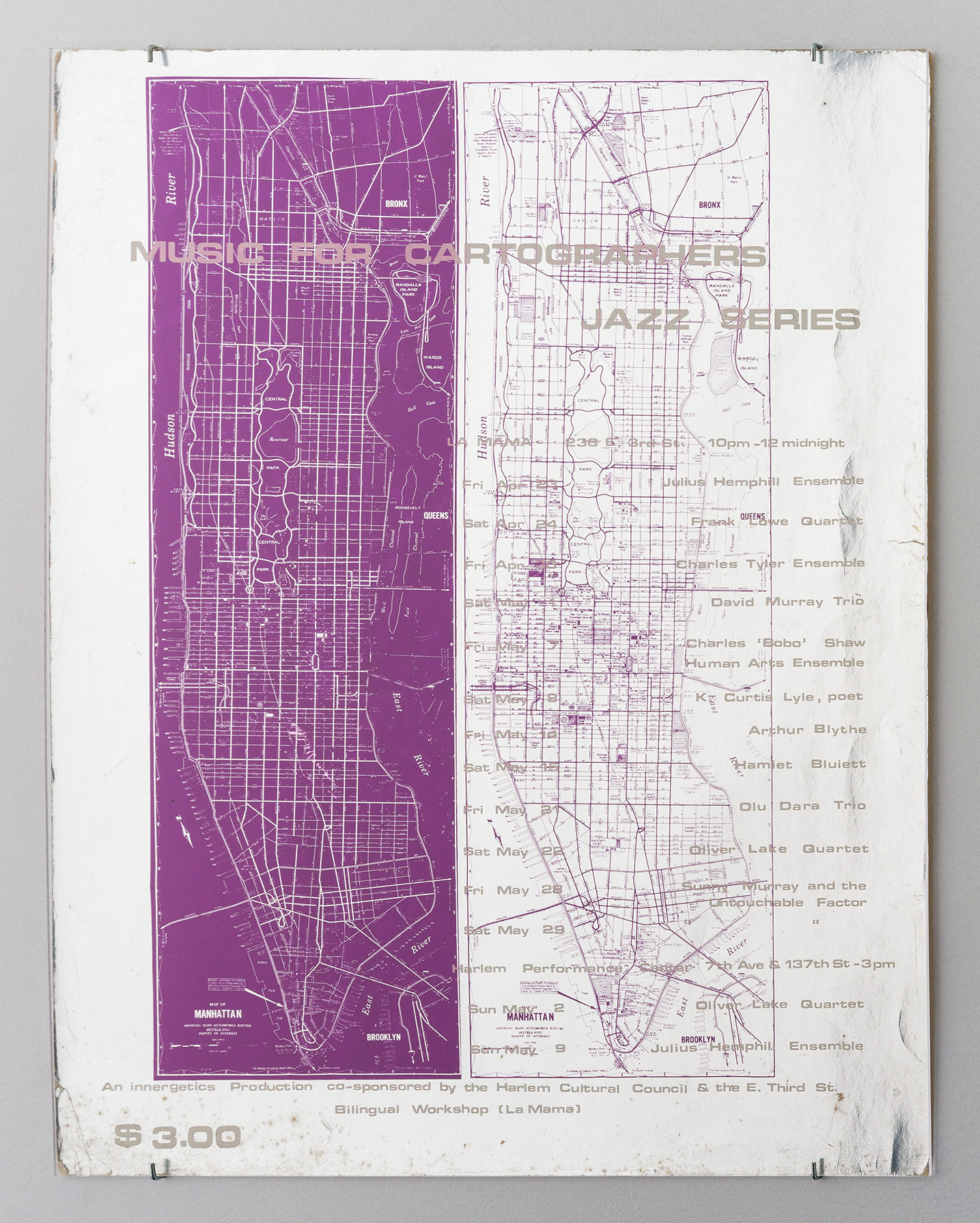 Music For Cartographers, 1975, silk-screen print, 28 x 22 in. (71.1 x 55.9 cm.)