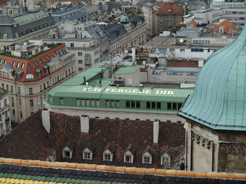 Ich fergebe dir, intervention in public space, das weisse haus, Vienna 2009