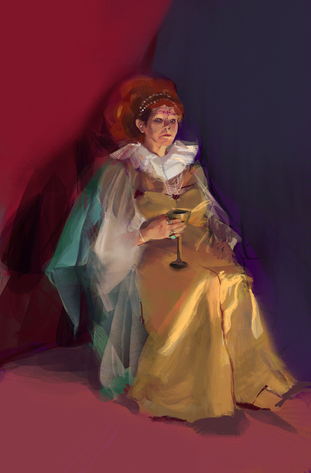 model study (done in heavy paint)