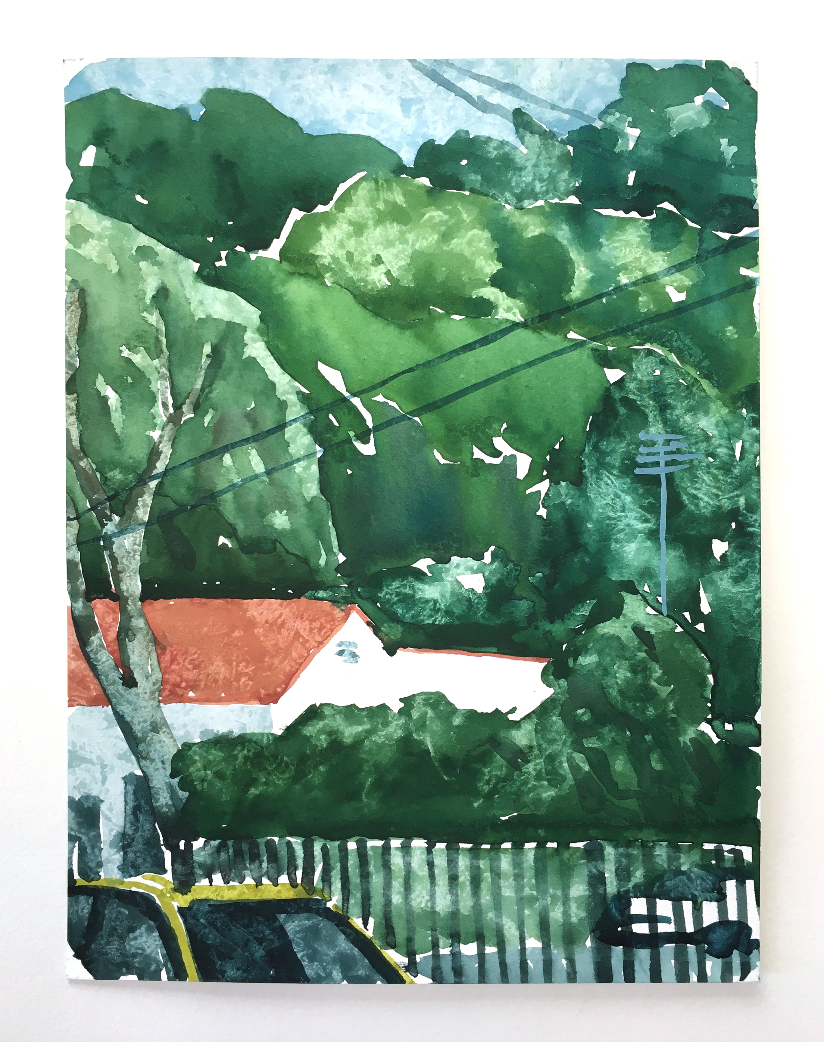 "HYP 13" gouache on paper, 12 x 9 in., 2020