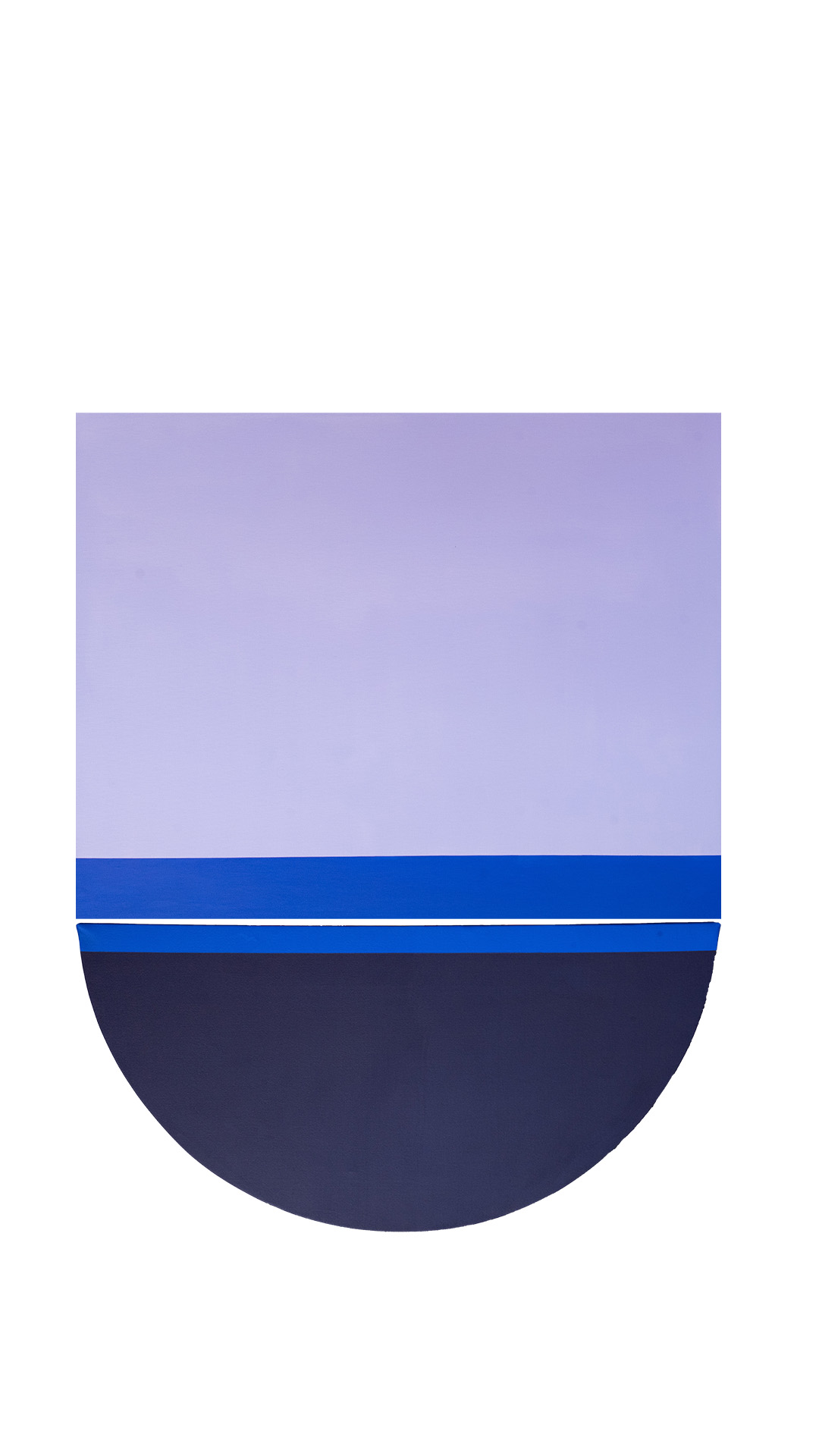 Blue Sphere | 2024 | Diptych shaped Canvas