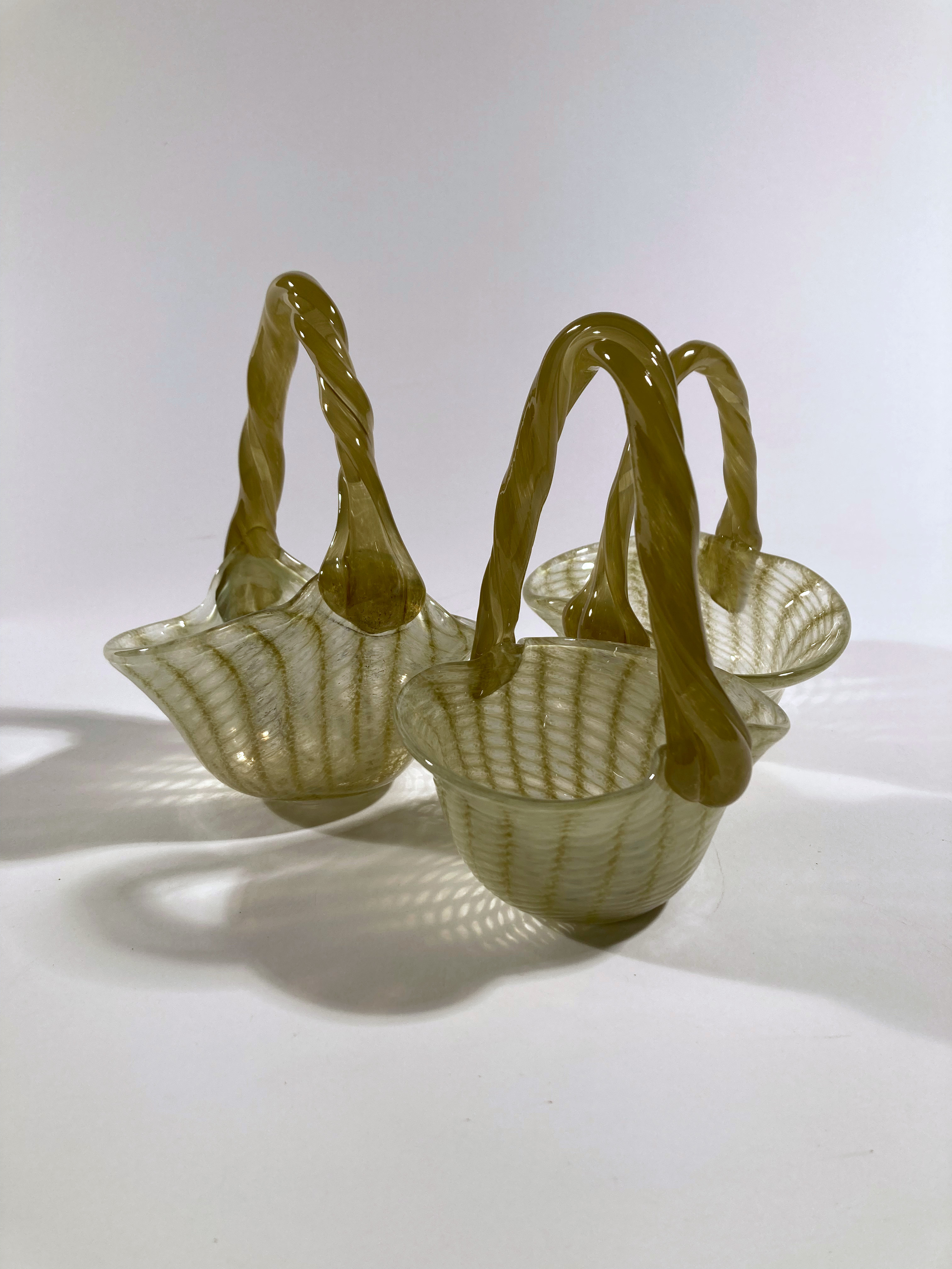Blown glass baskets, 2024