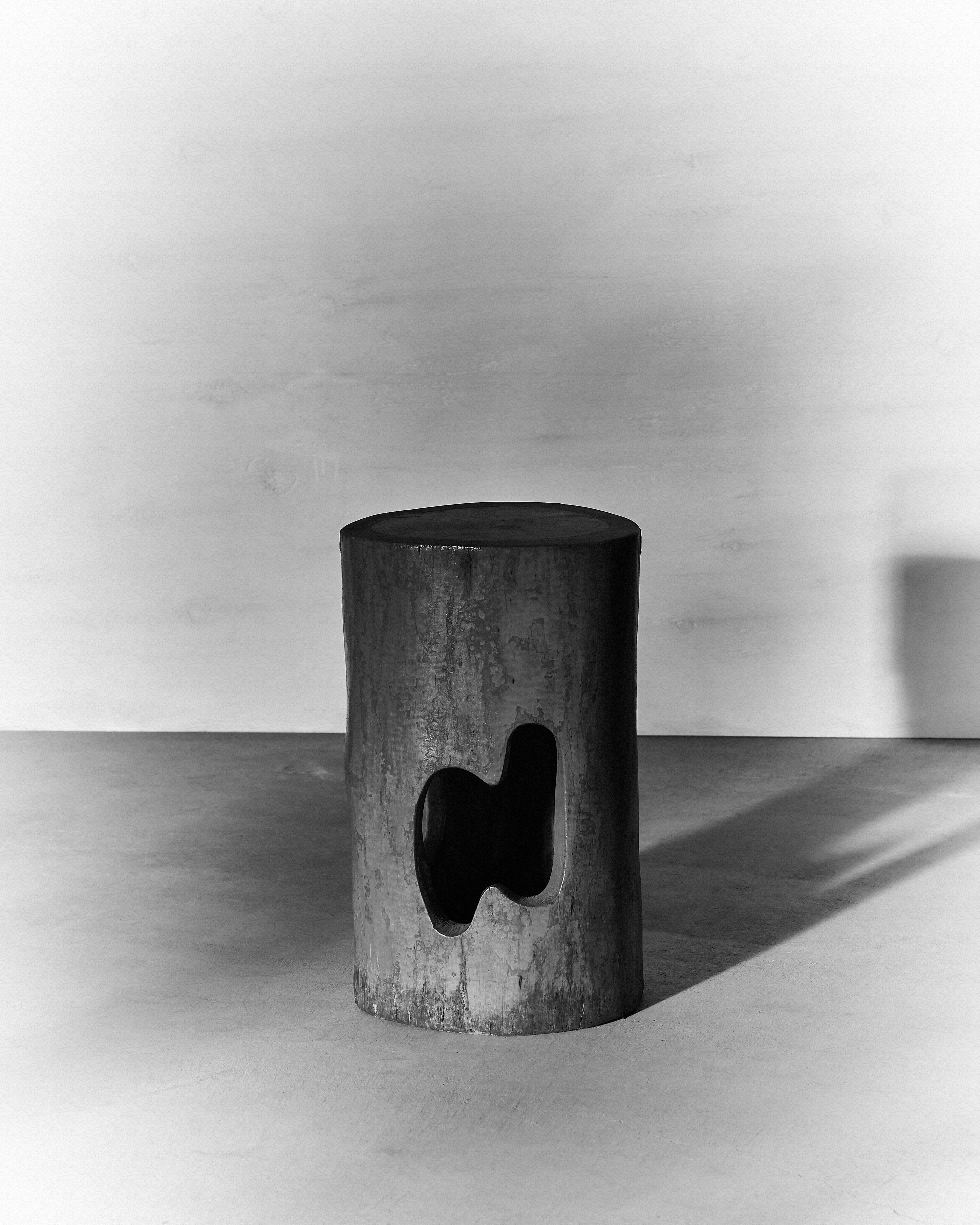 Hand Carved Stool by Jose Zanine Caldas 1970s