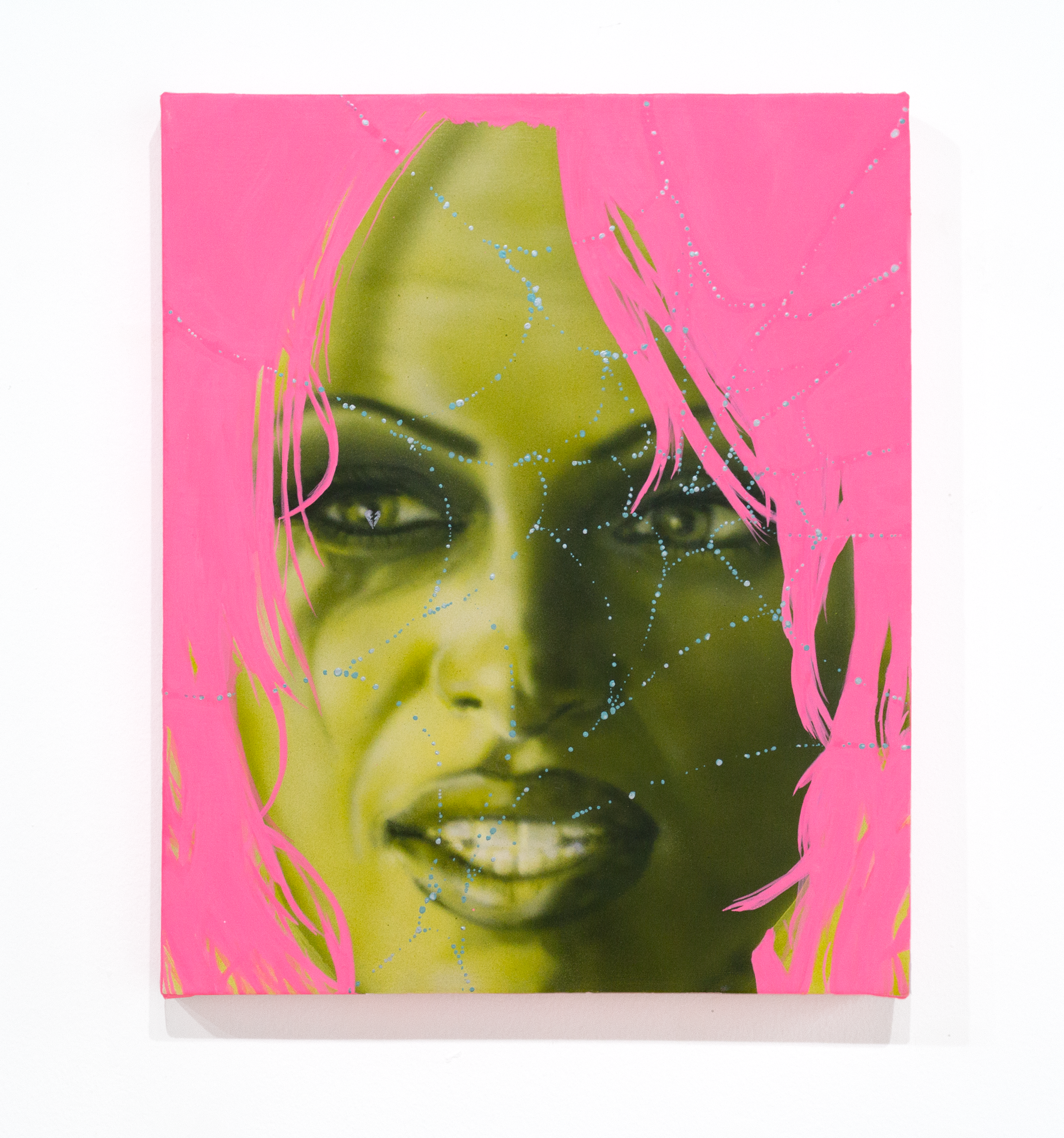 The Care and Keeping of You, acrylic, gouache and iridescent ink on canvas, 15 x 18 in, 2022