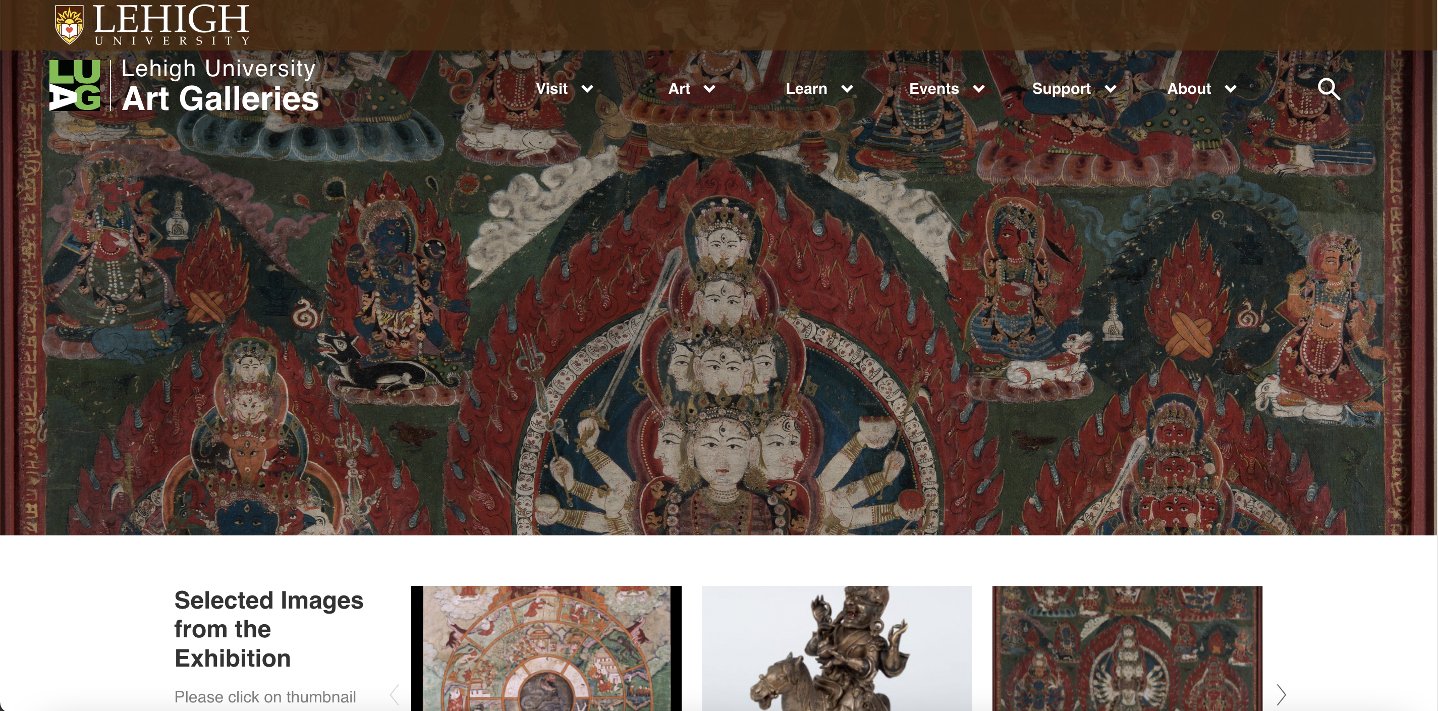Screenshot featuring problematic image cropping of select Rubin artworks and paintings