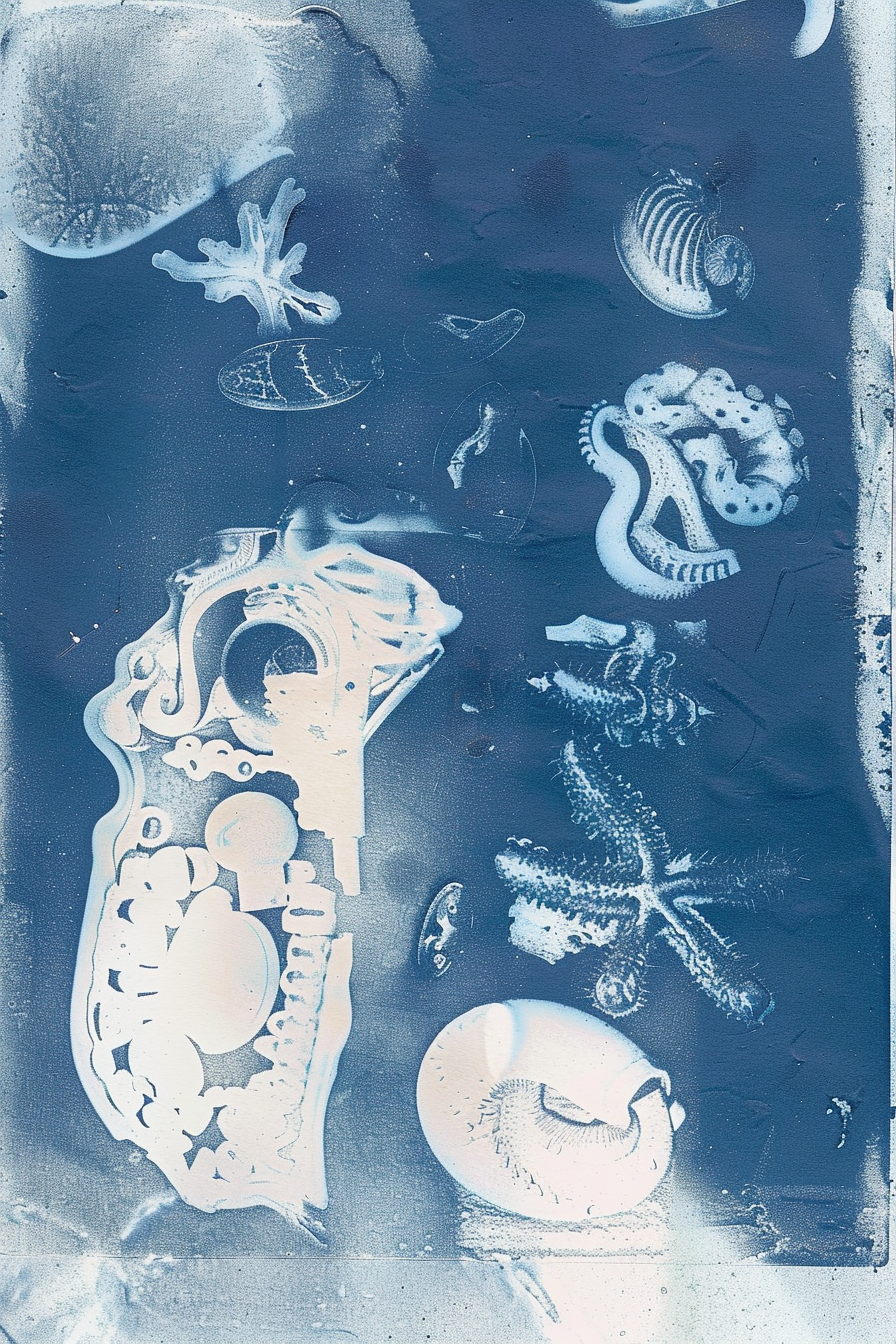 Midjourney cyanotype