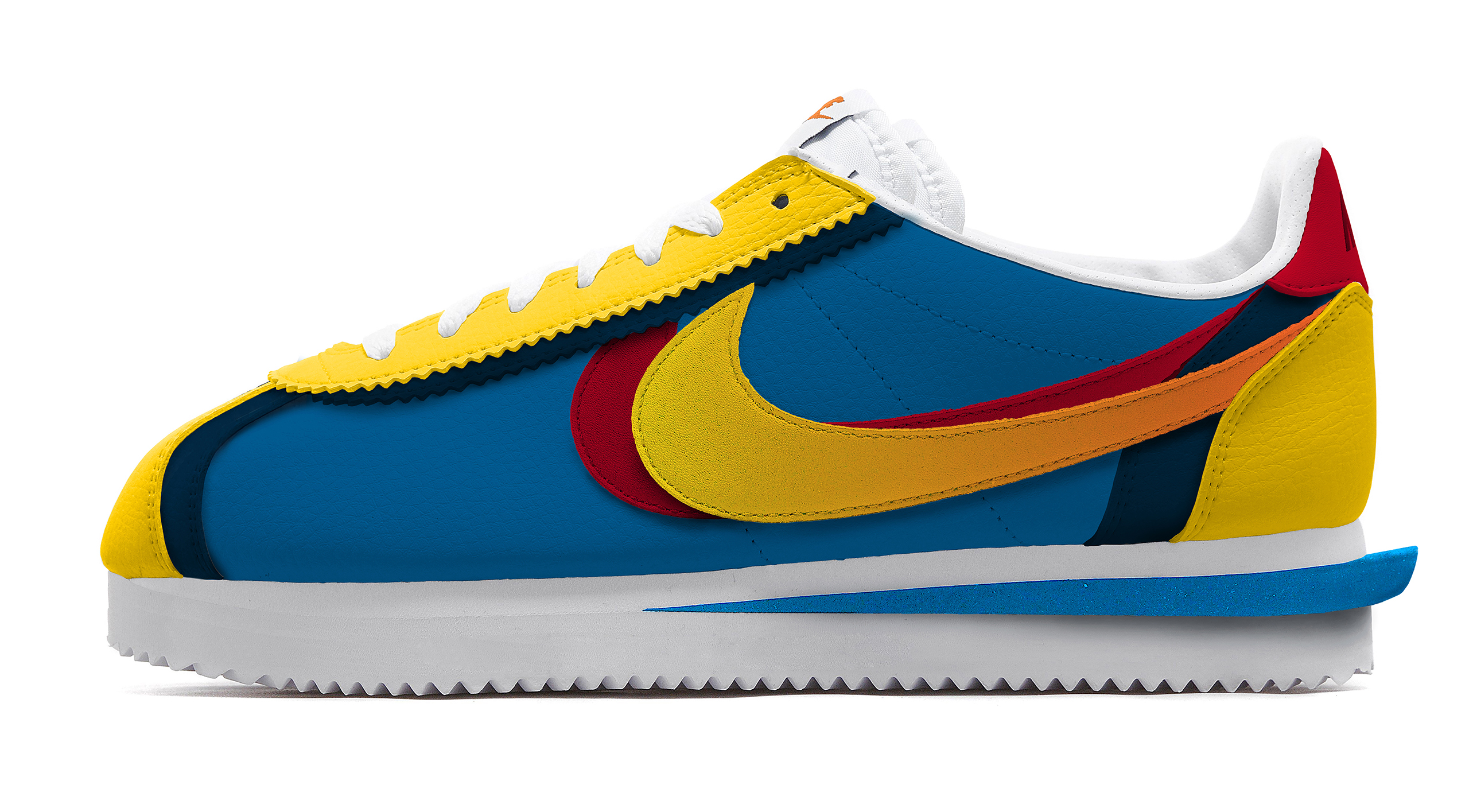 Cortez blue hotsell with yellow swoosh