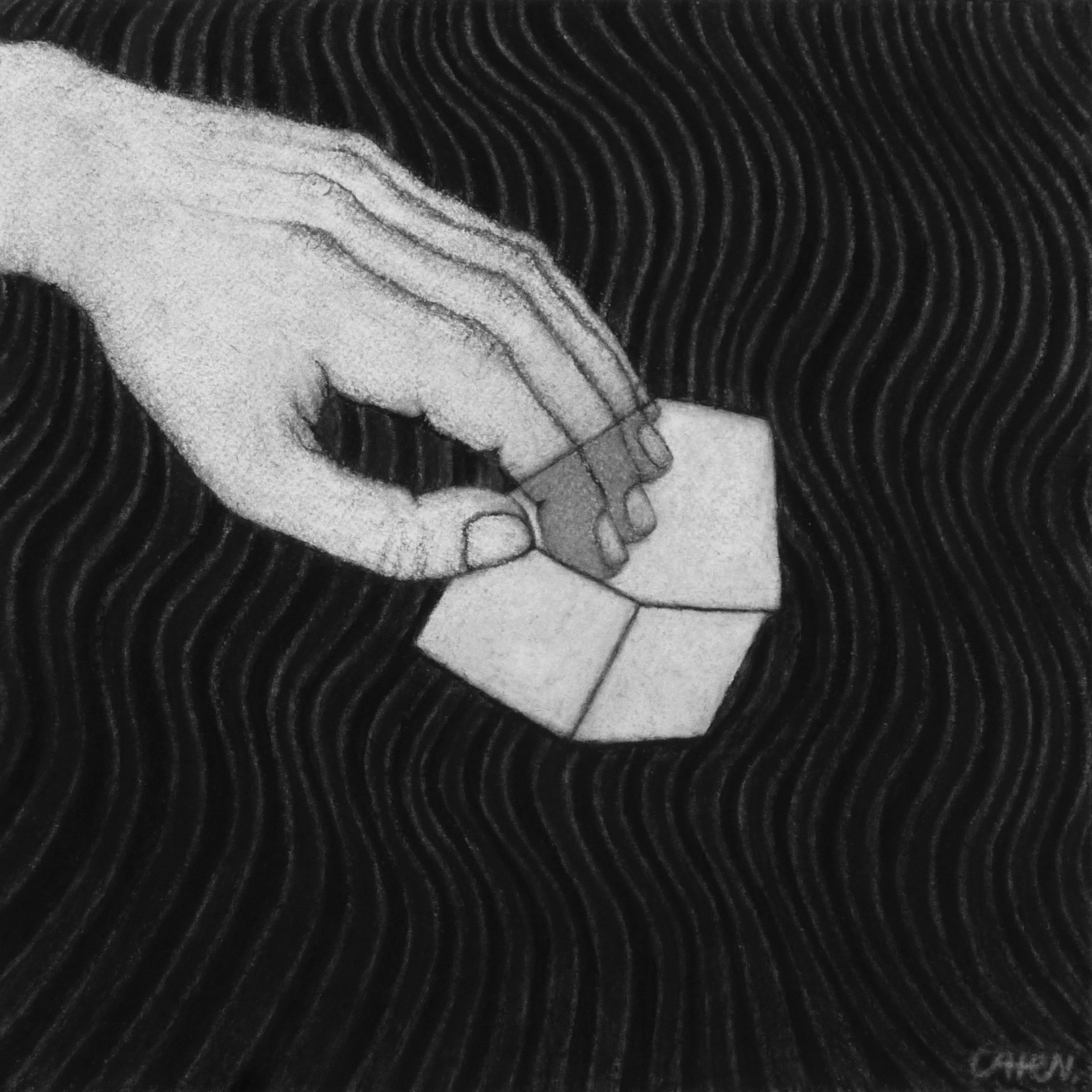 houtskool op papier, 30 x 30 cm, 2024