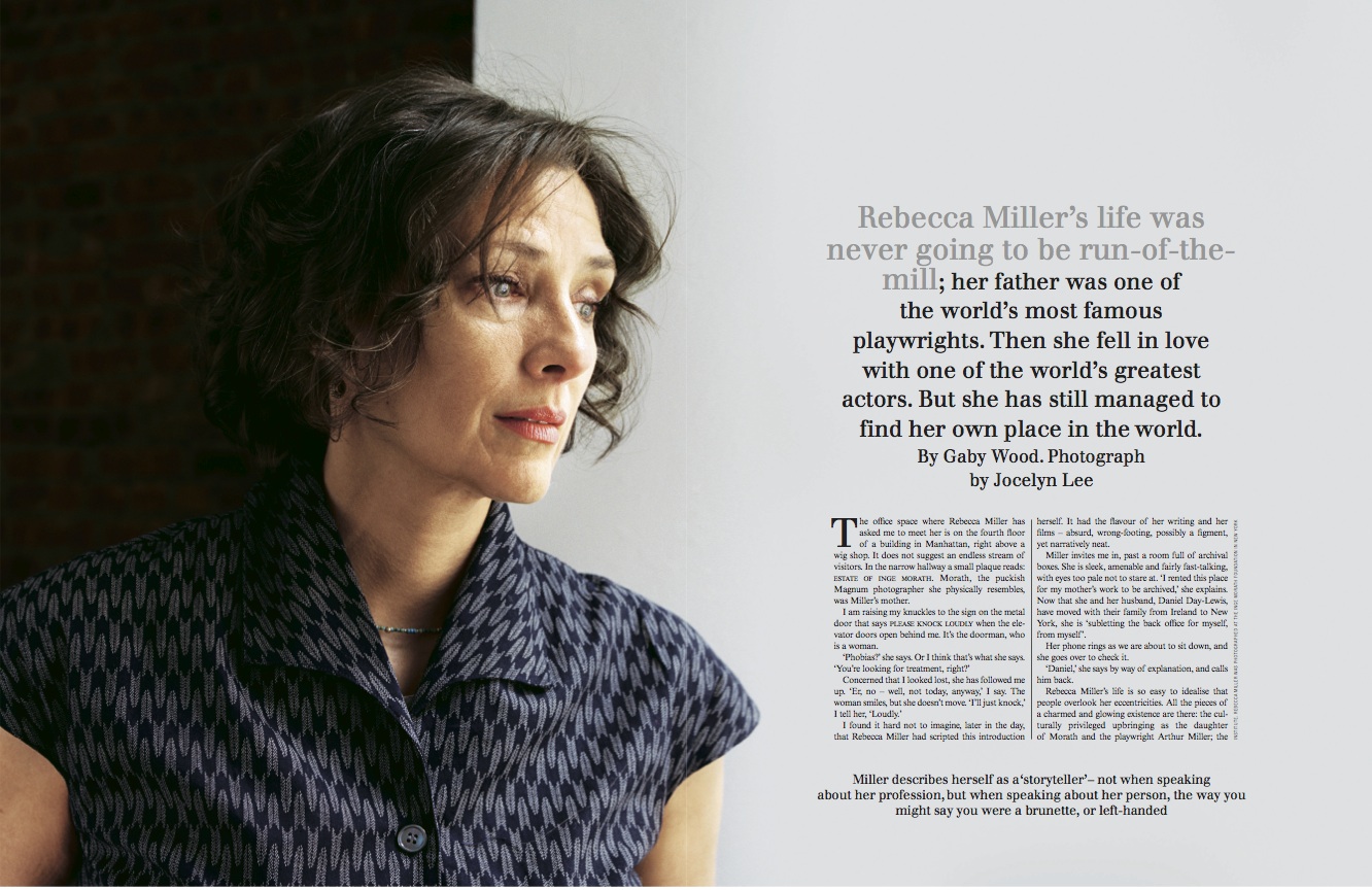 tearsheet: Jocelyn Lee photographs 'Rebecca Miller' for Telegraph Magazine  - Institute Artist
