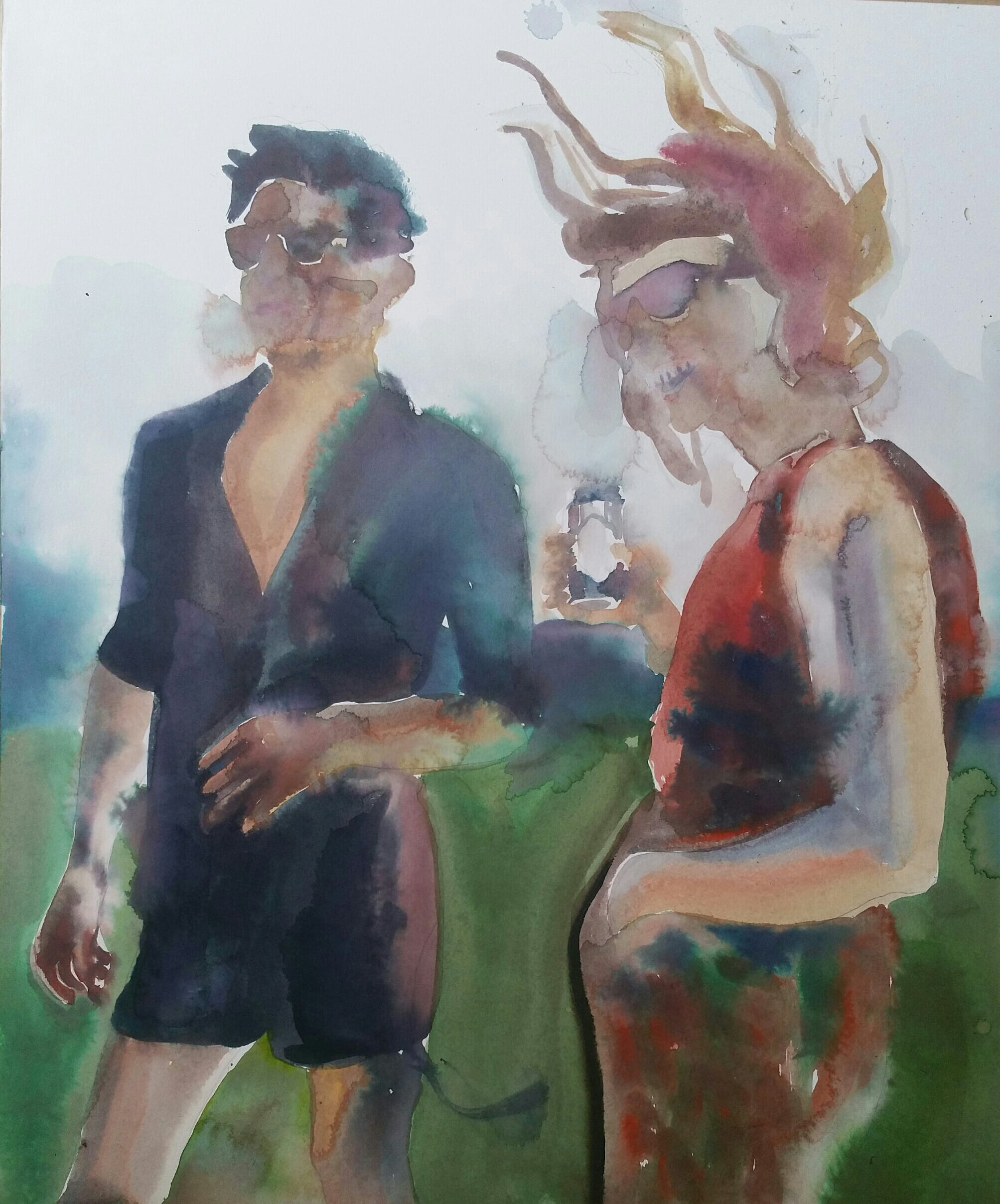 Melted 2, aquarelle, 35x50 cm, 2020