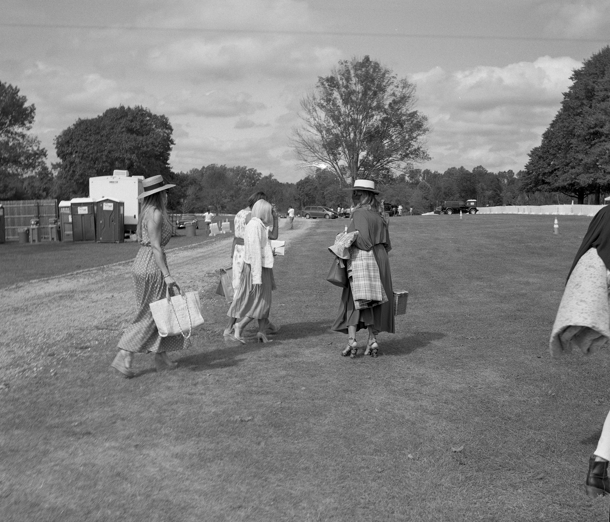 Arriving at the polo match, Greenwich Polo Club. Greenwich, Connecticut, USA, 2020.