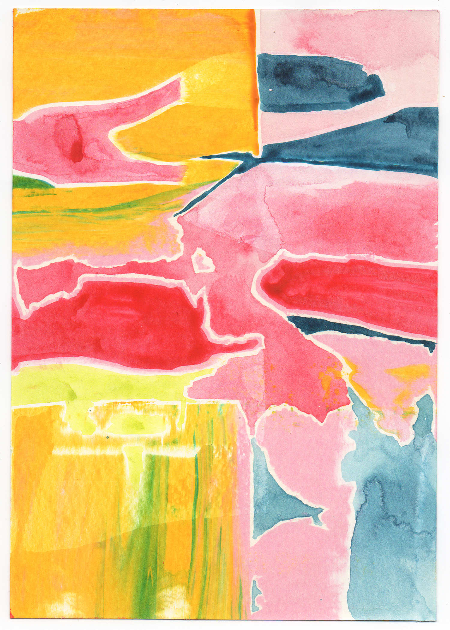 Untitled 459, 2018, Acrylic on paper, 21x14.8cm