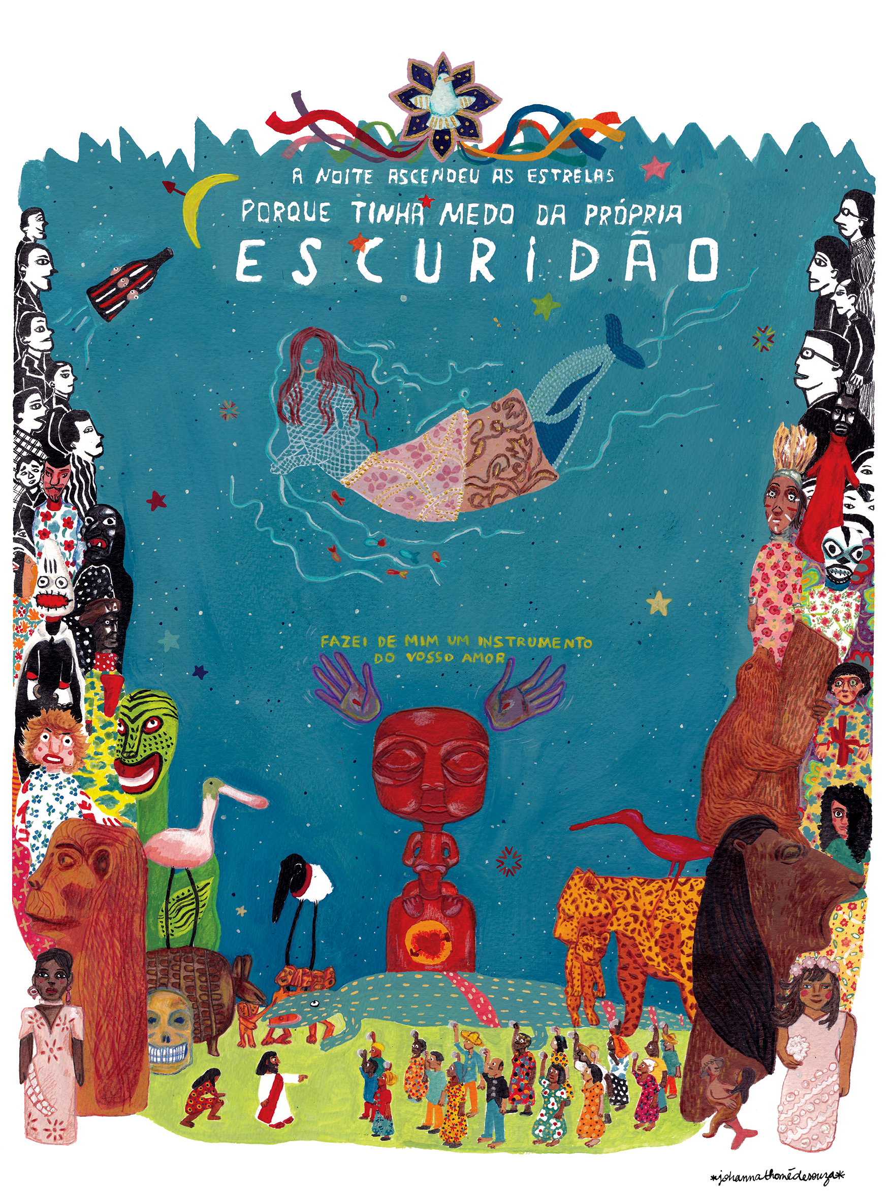 Gouache et crayons de couleur, 37 x 46 cm