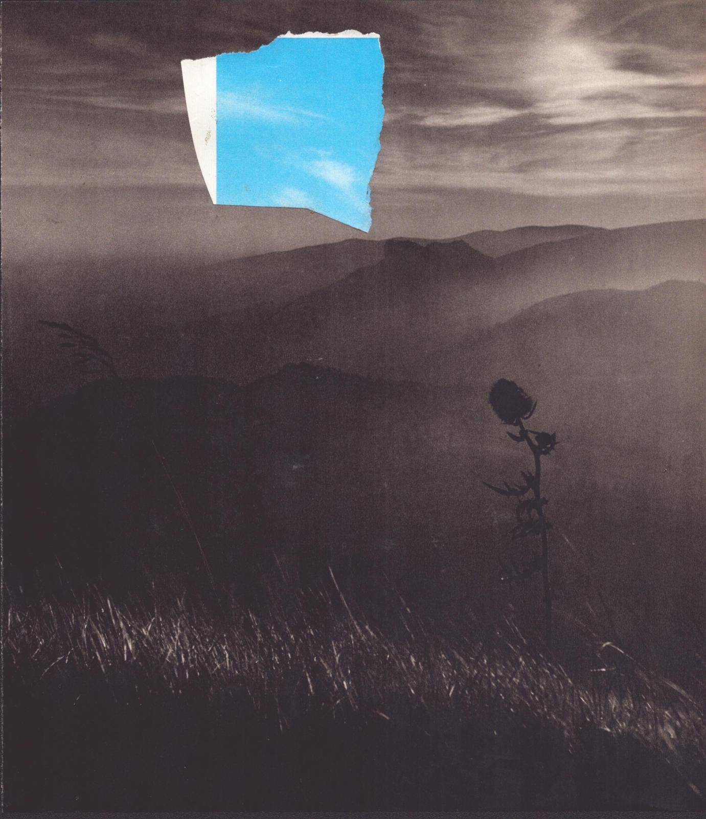 Her Lightness, 2025, photomontage, 23.5 x 26.7 cm