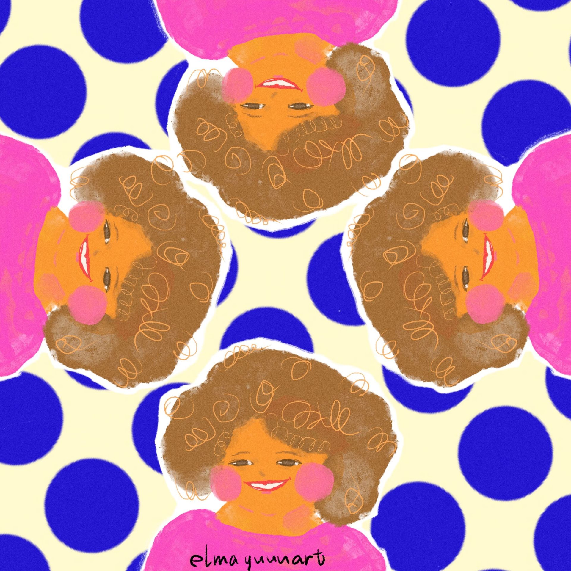 Portrait-like her smile.