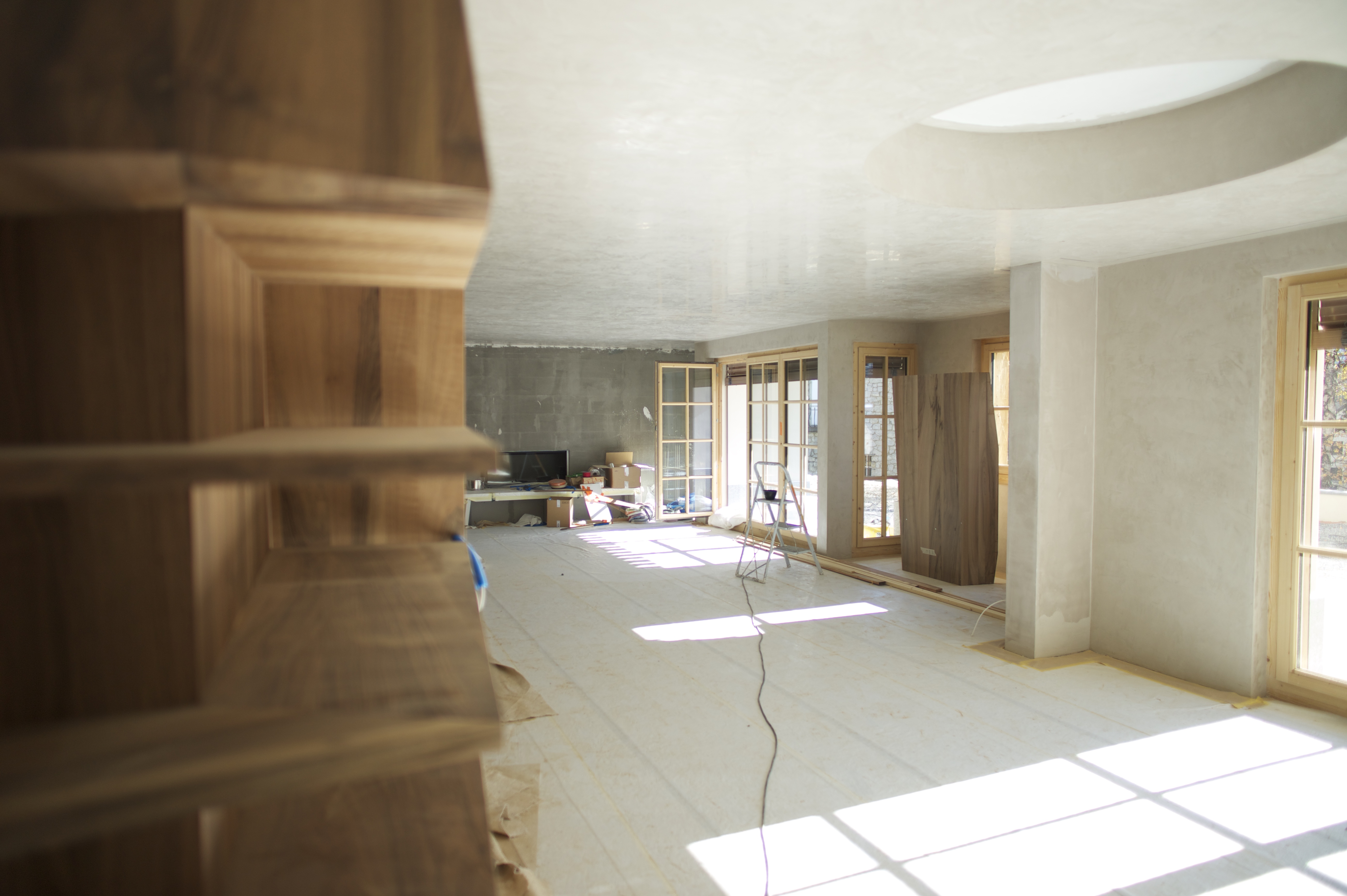 Baustelle Wohnraum/Küche/Essen