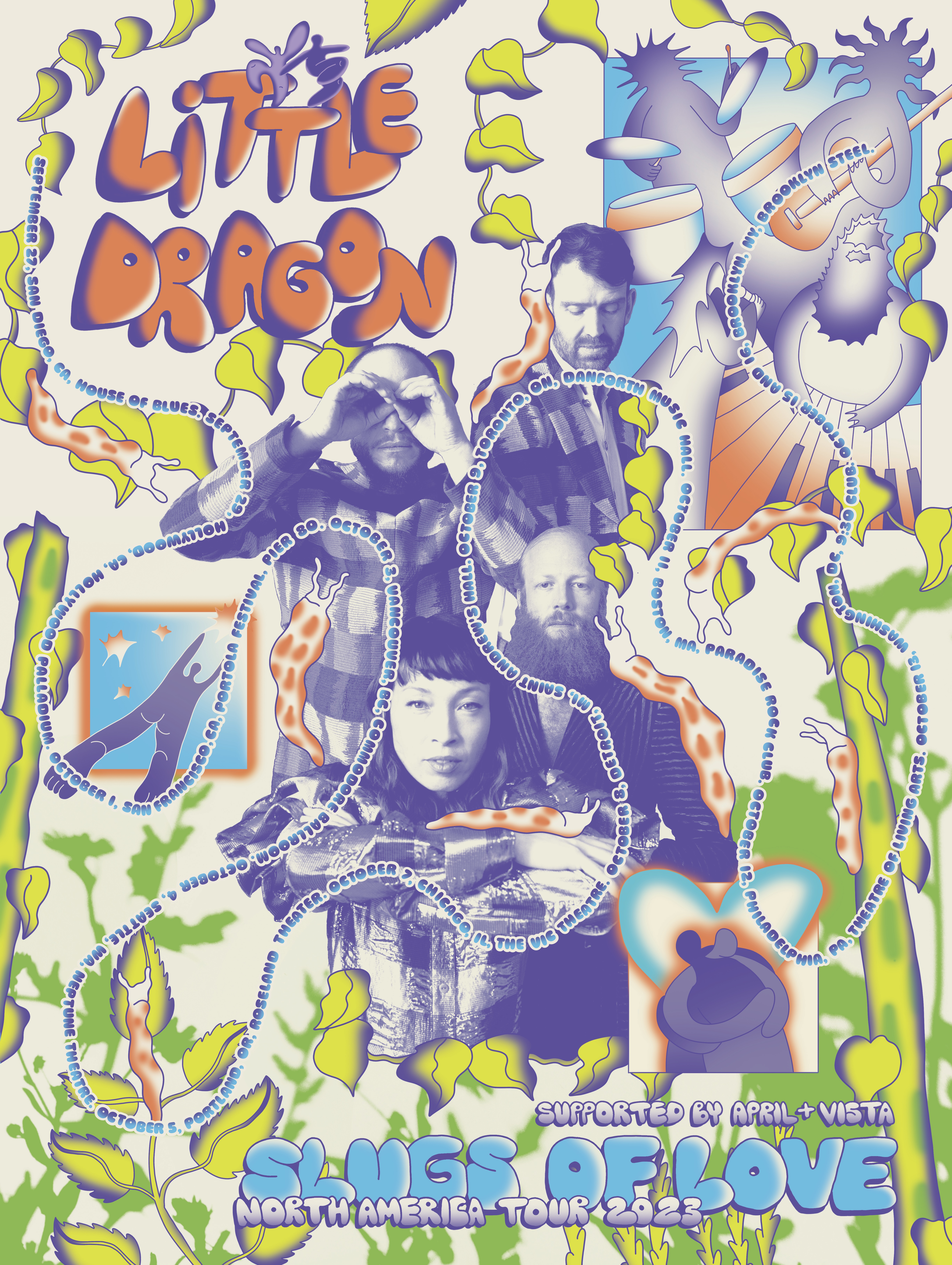 Little Dragon North America 2023 Tour Flyer, 2023, Digital