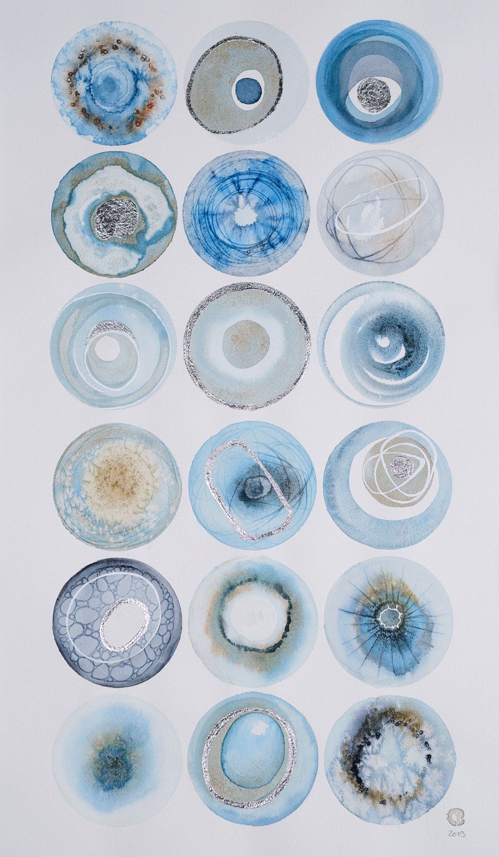 Inciting and Inviting 2019  Watercolor, ink, and metallic foil 10" x 20"