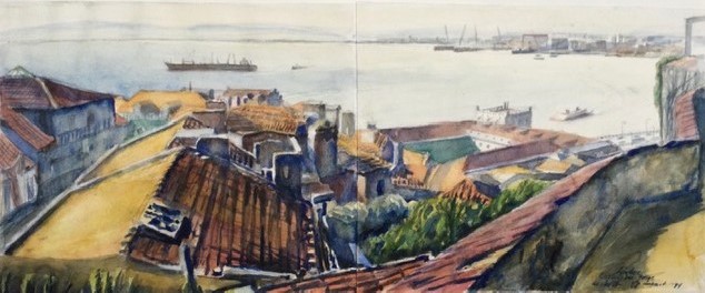 Lissabon 1994 - watercolor 22x53cm