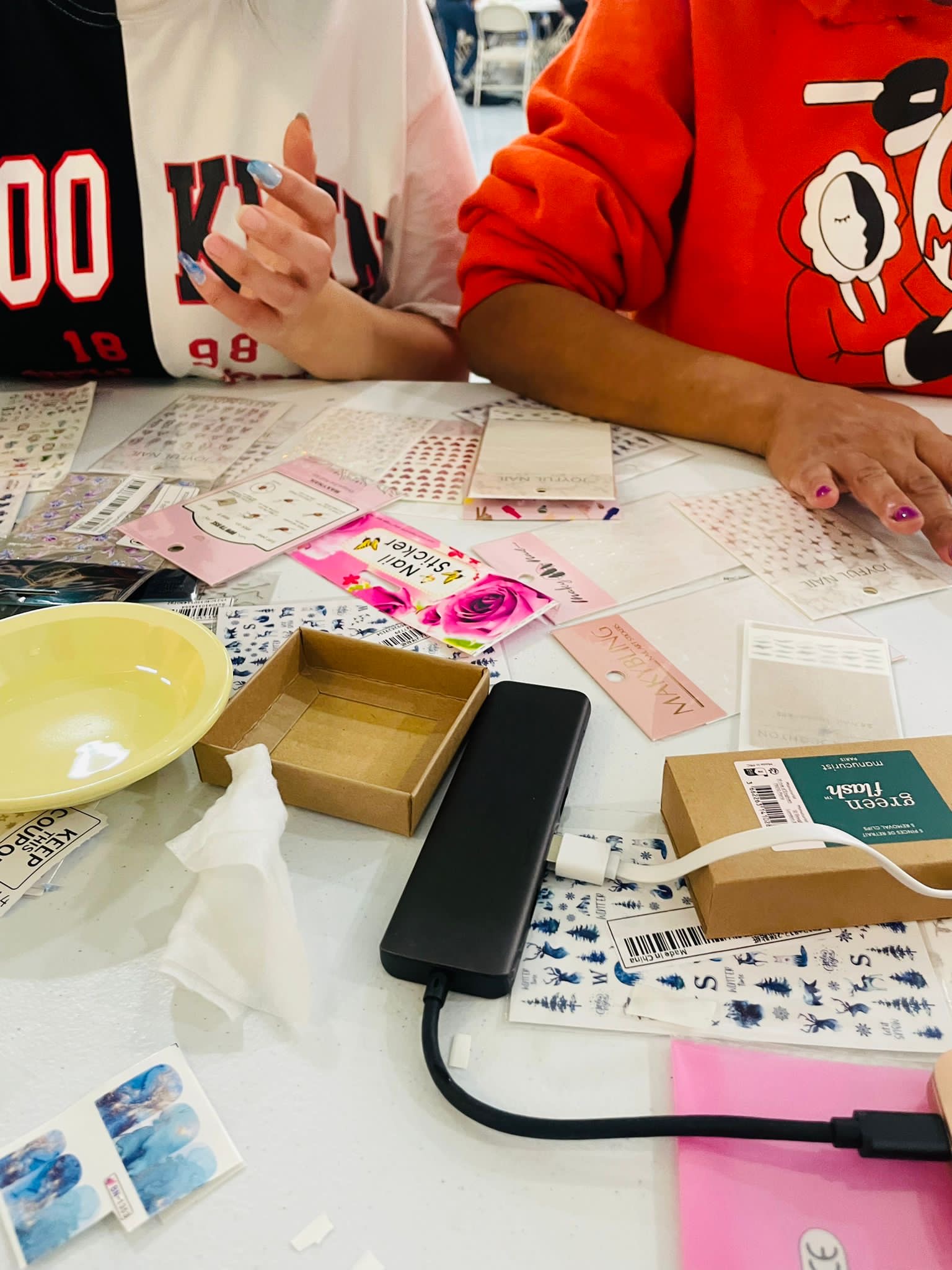 Pop-Up Nail Bar at Kitti Hall community centre, Tuktoyaktuk, on Truth and Reconciliation Day. Photo by Jen Bagelman.