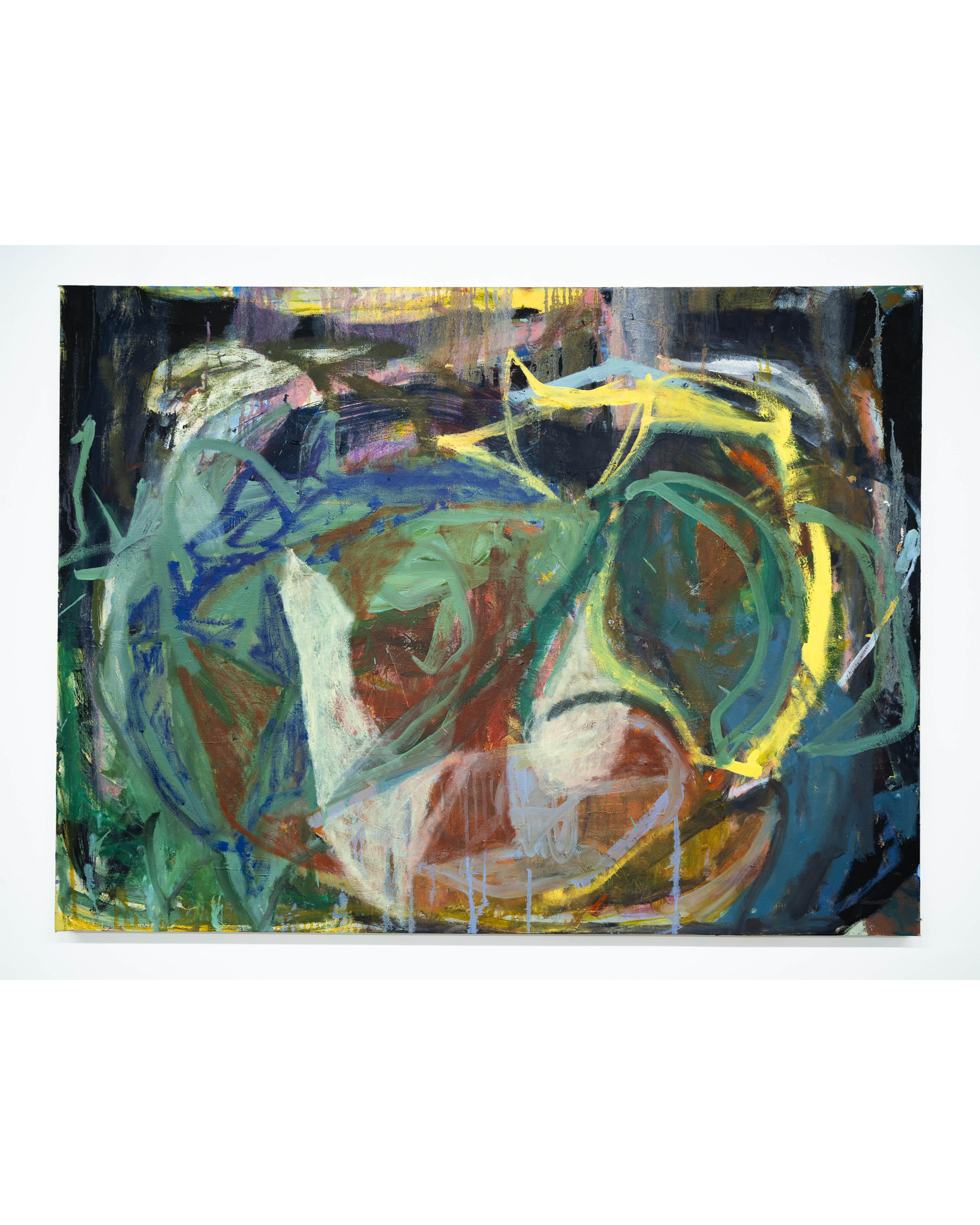 'dark forest, a week of deja-vu'-2024, oil on canvas, 35x48