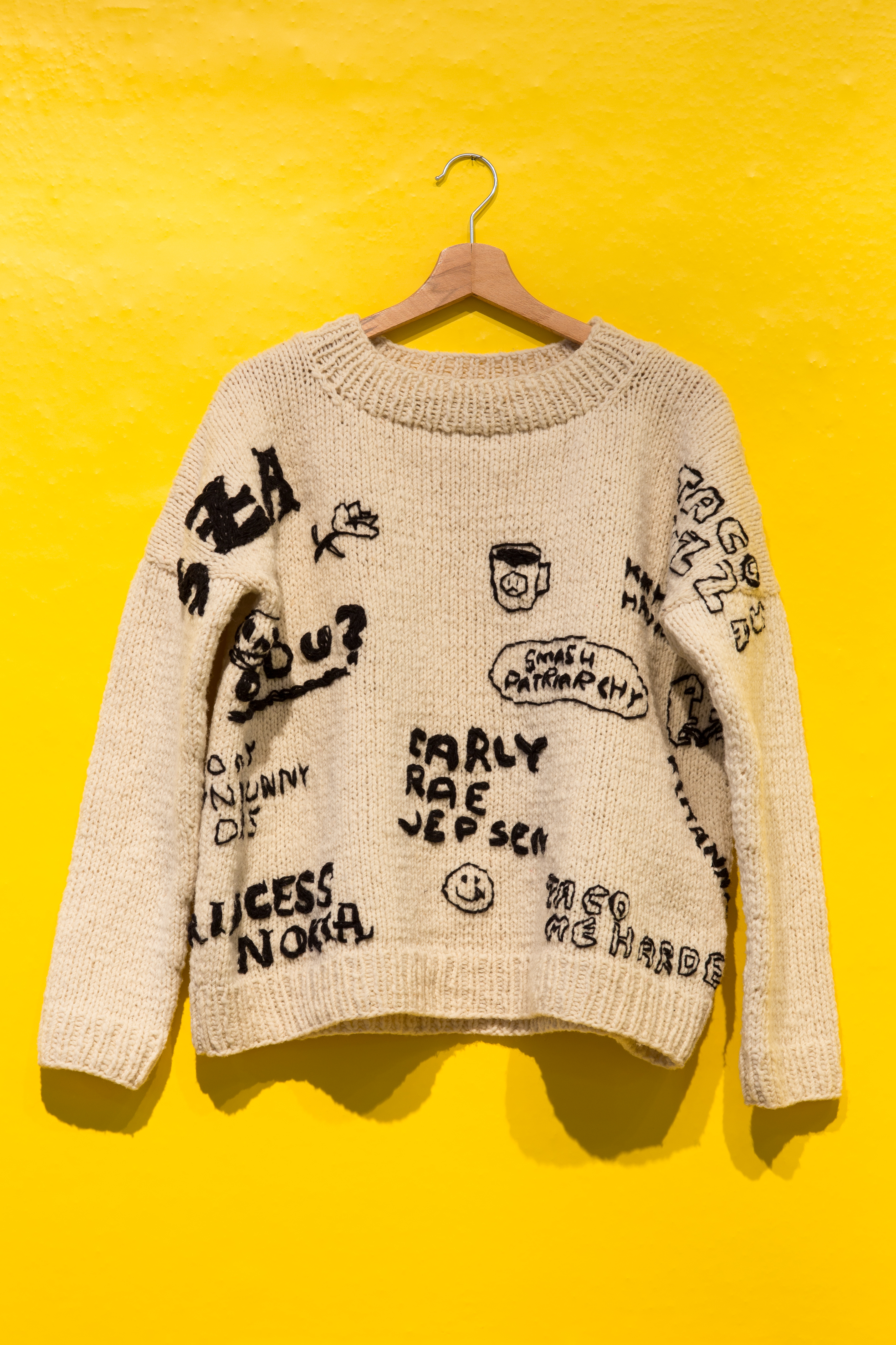 Warm angry girls #4. 2017Hand-knitted woolen jumper53 × 160 cm