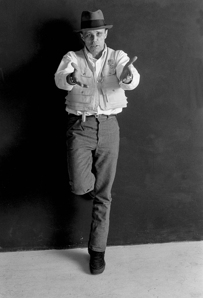 Elisabetta Catalano, Joseph Beuys, Invisible Sculpture, studio performance, Rome, 1973, Silver gelatin print on baryta paper, Vintage print (2004), Courtesy Viasaterna and Archivio Elisabetta Catalano