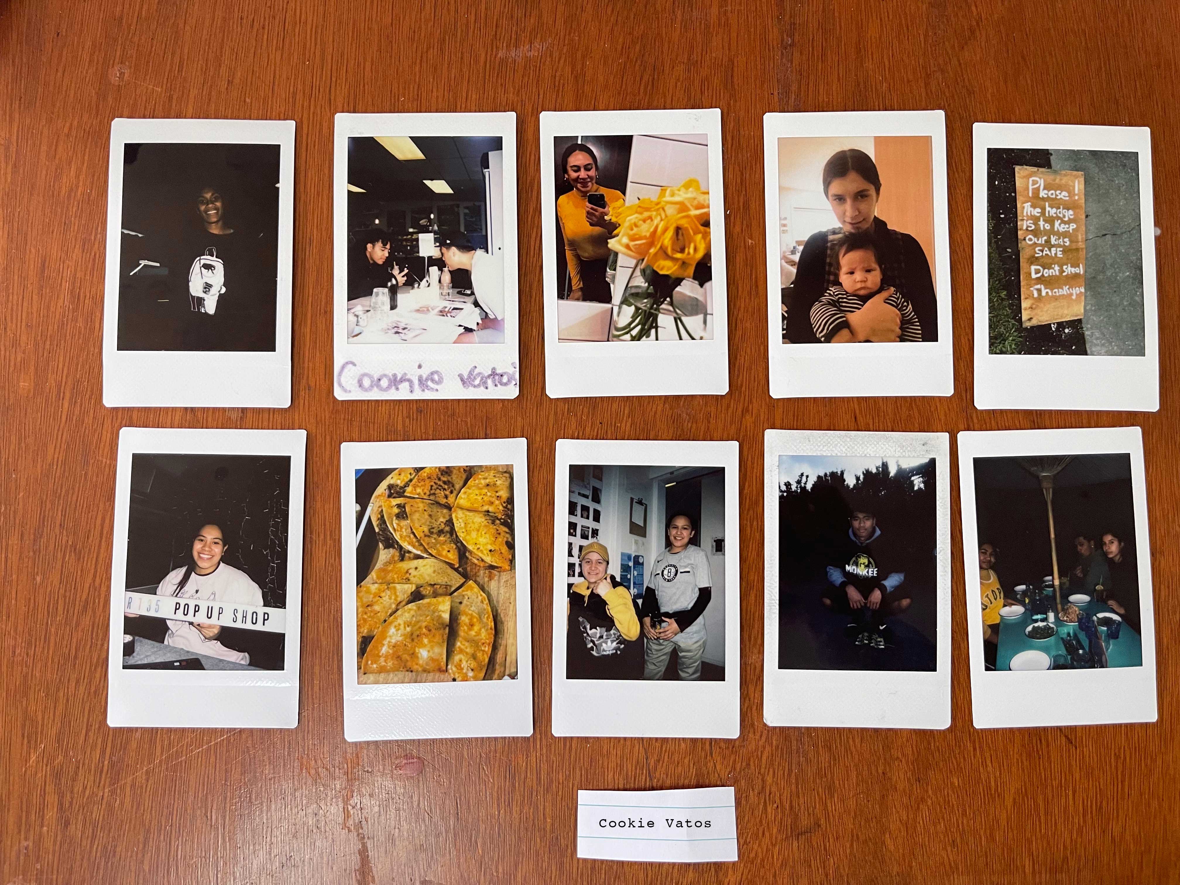  Cookie Vatos, set of 10 instax polaroids, 2017-21