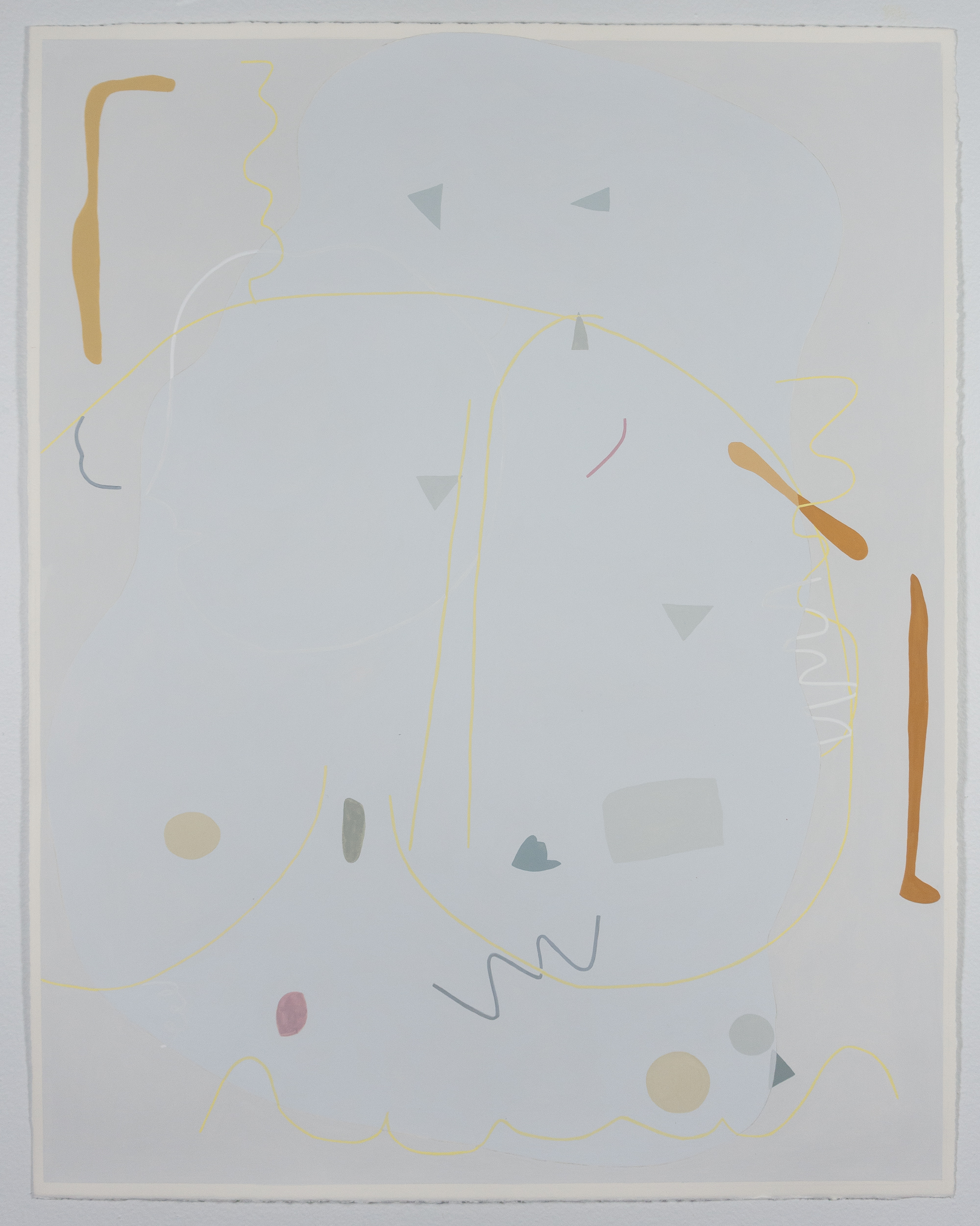 Coil Springs, gouache and pencil on paper, 24" x 19", 2023