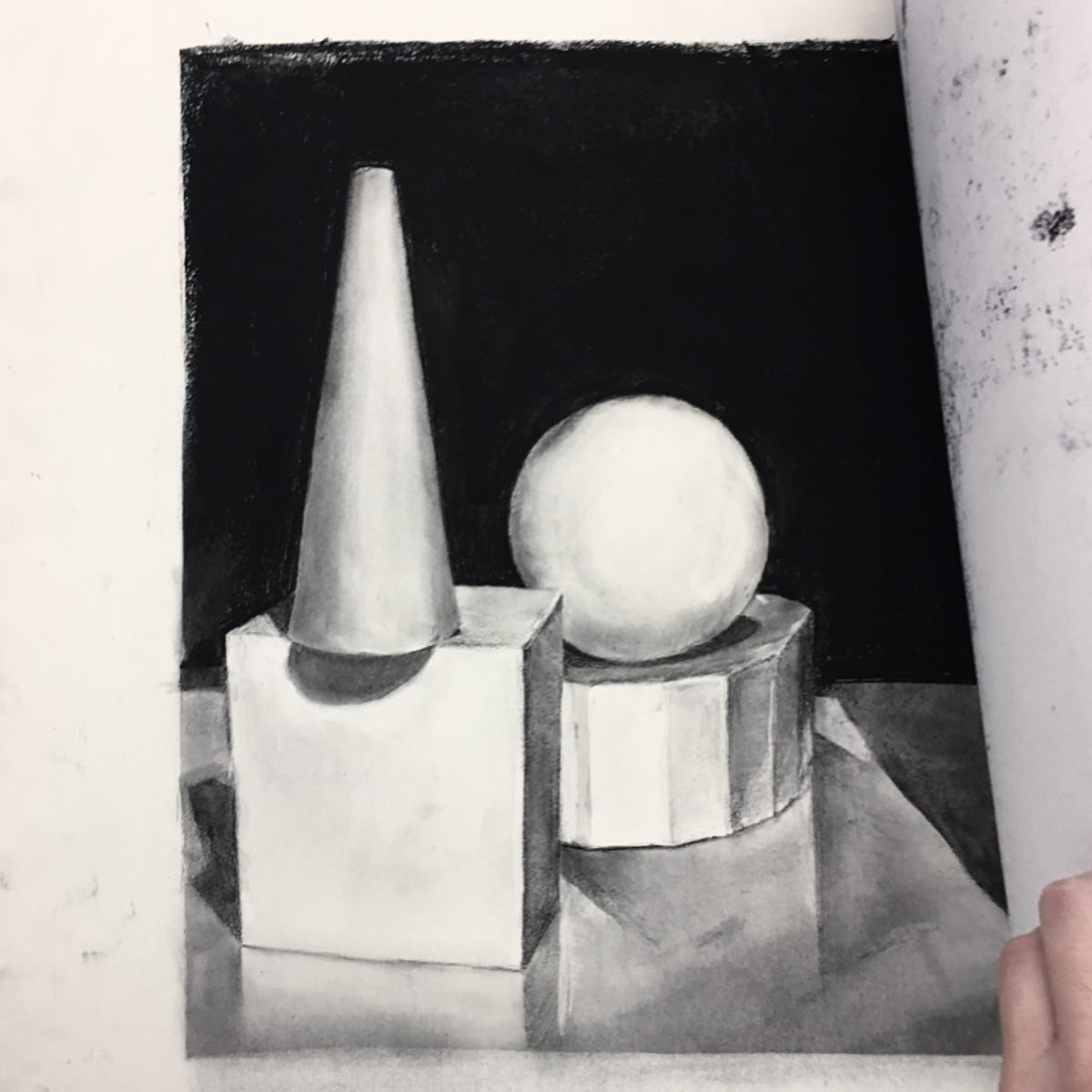 Still life, charcoal