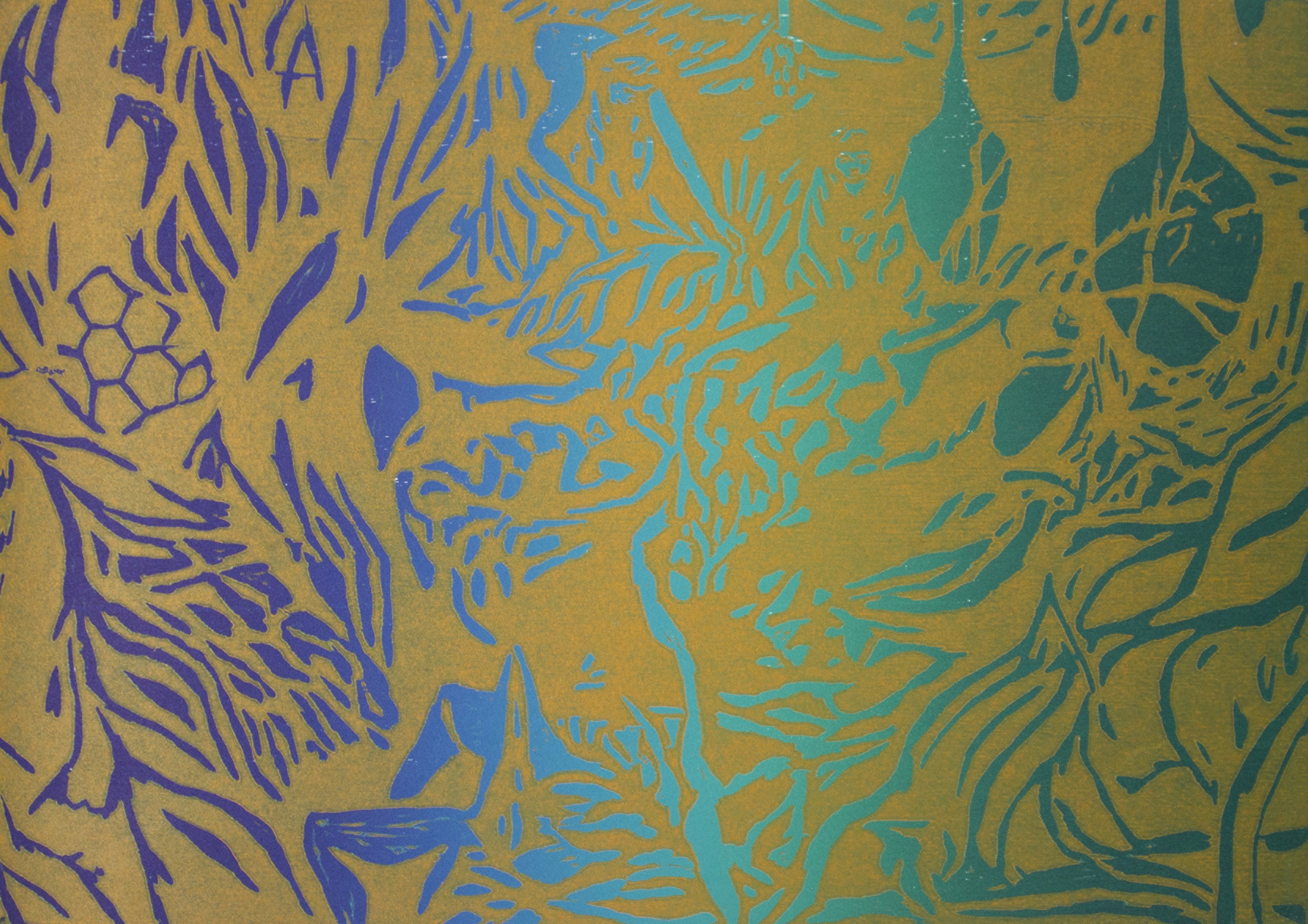 'Already to their wormy beds',  2022. Woodcut on paper, 42x30cm