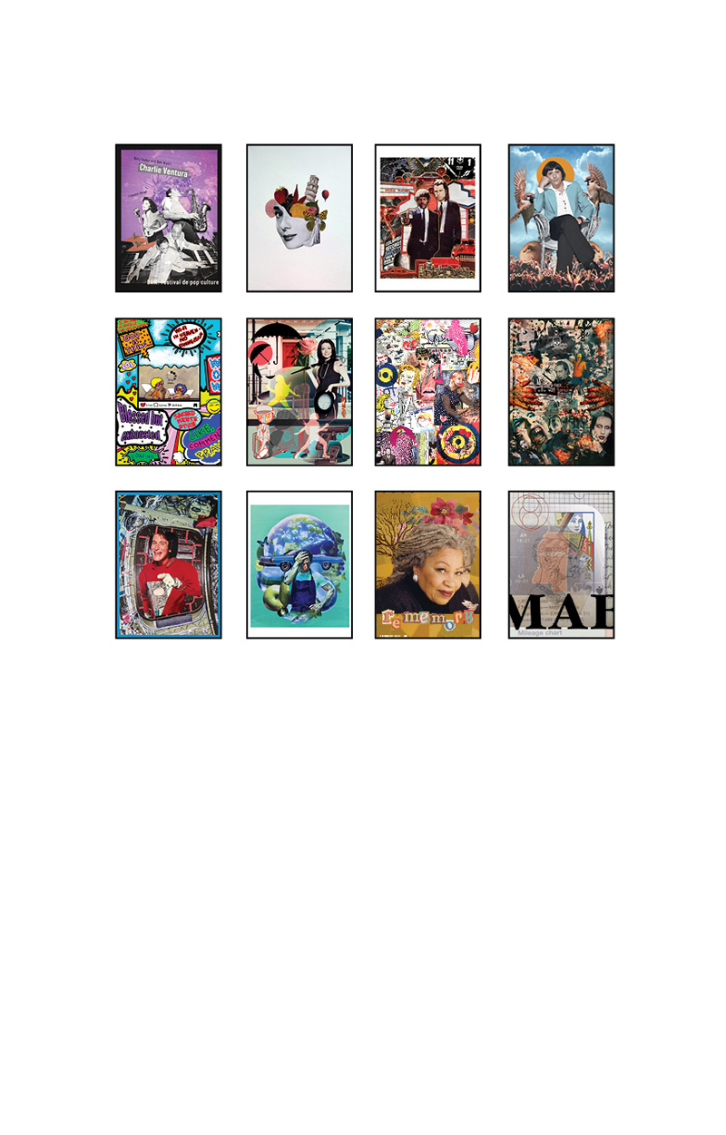 1 - Olya Nixdorf , Allemagne / Ukraine @olyanixdorf 2 - Arancha Sánchez , France / Espagne @popartcollages 3 - Jade Wallace , Canada @jadeprintz 4 - Diego Escalone , Chili @meniere_1312_ 5 - Lucia Mecozzi , Italie @jesuislucyart 6 - Lescot Nakamichi , Allemagne / France @lescot_nakamichi 7 - Jihène Bouden , Tunisie @im_ae_go 8 - Nicola Dulion , France @monsieur_kriminal 9 - Eszter Benkő , Hongrie @bestereszter 10 - Jade Wallace , Canada @jadeprintz 11 - Adishi Gupta , Canada / Inde @FoundArtByAdishi 12 - Guy Kyar , USA @guykyar