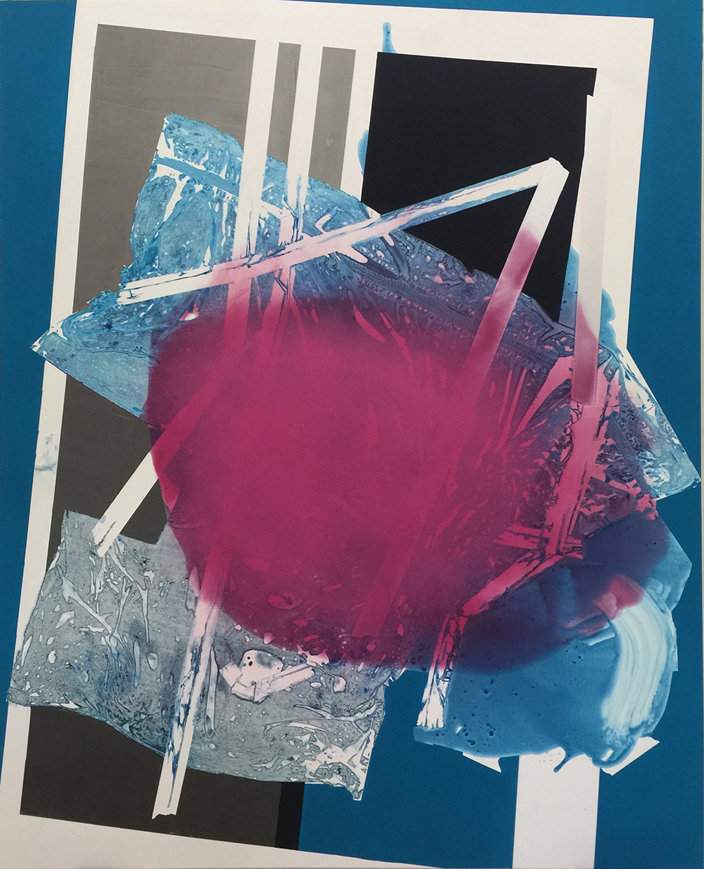 Untitled, acrylic on polyester canvas, 76 x 60", 193 x 152 cm