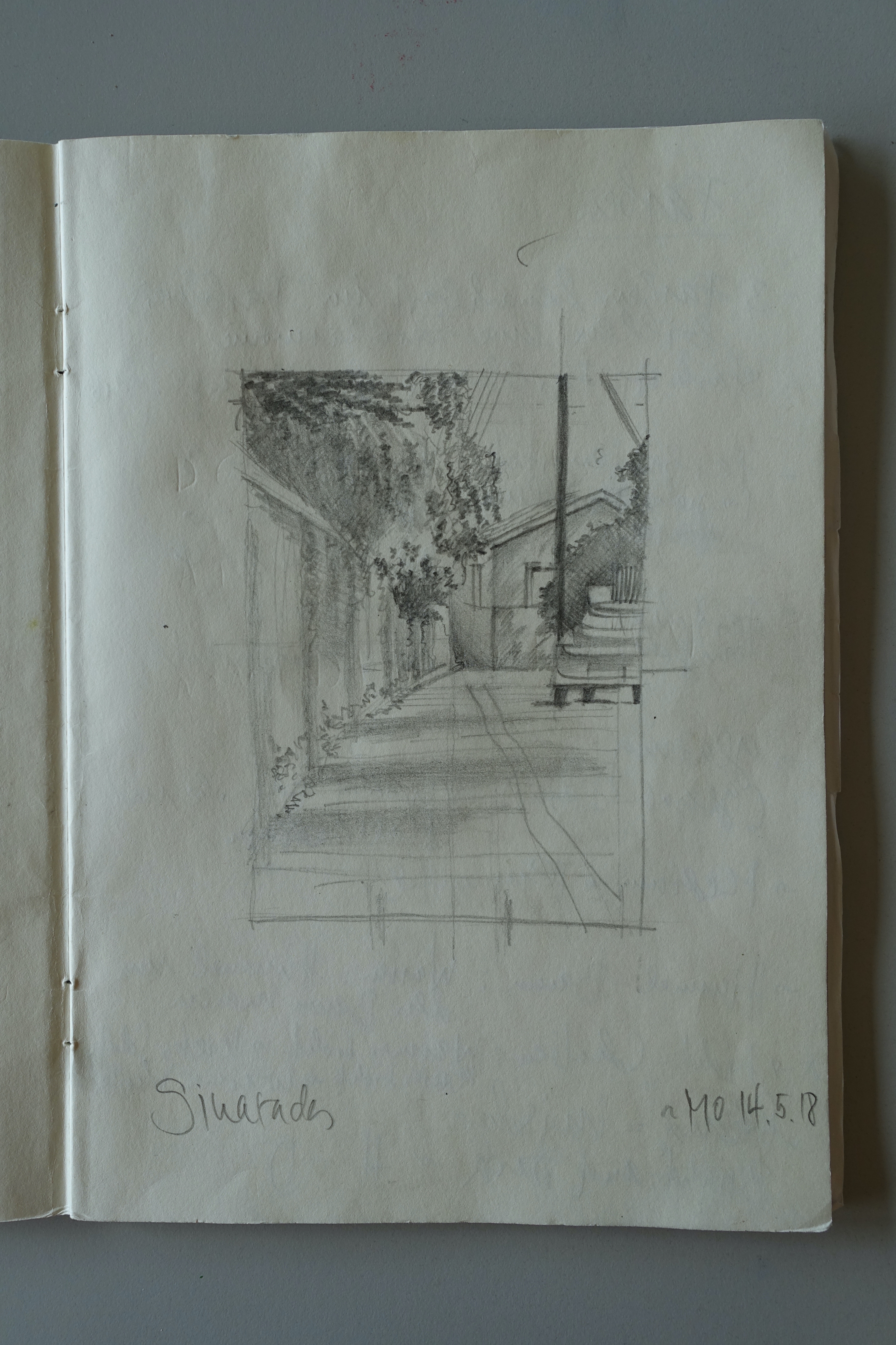 Kleinformatige, detaillierte Vorzeichnungen für Ölstudien in der Landschaft - Sinarades