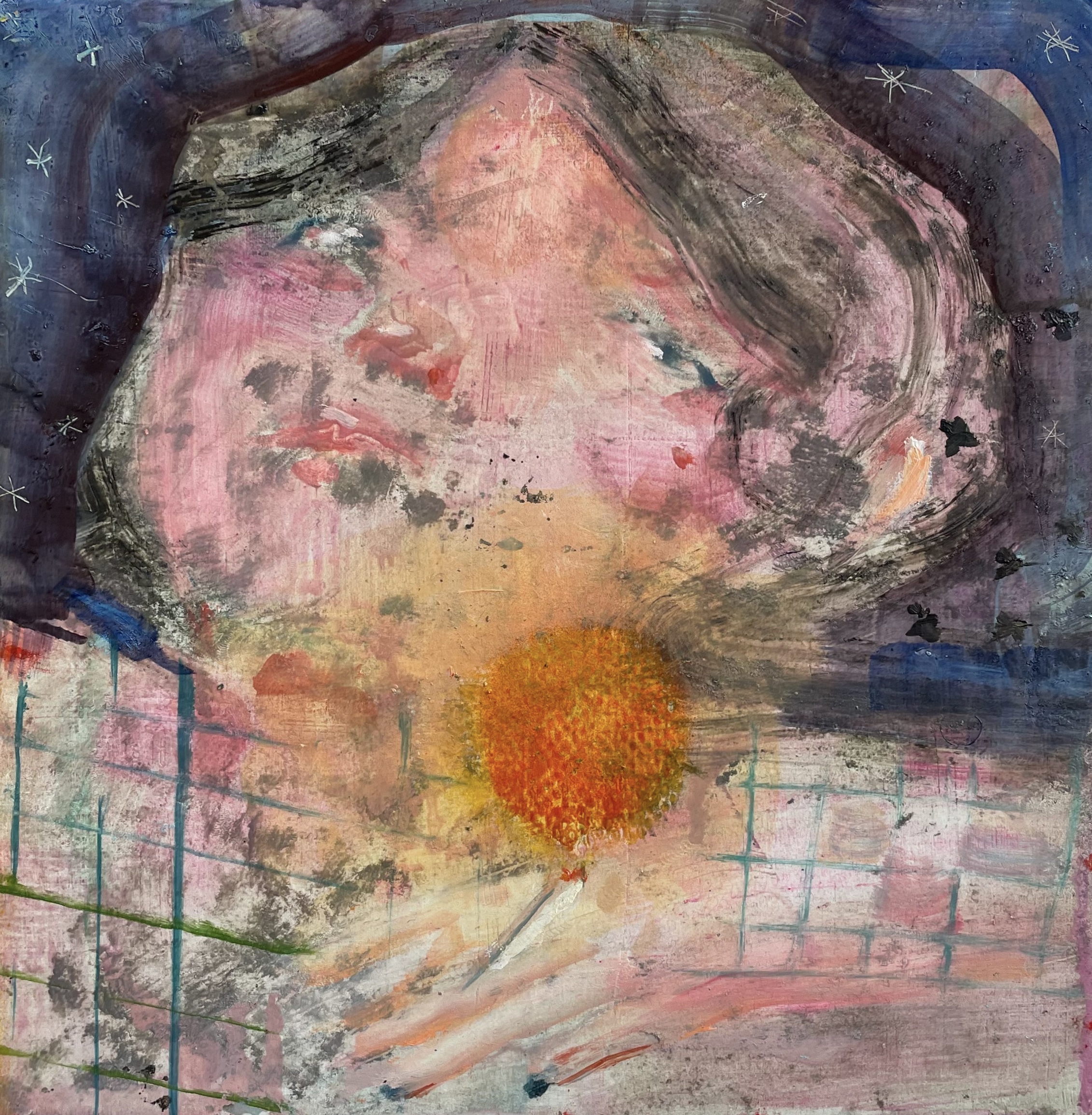 Madeline Nortonnight crushOil and mixed media on panel9x9"2022