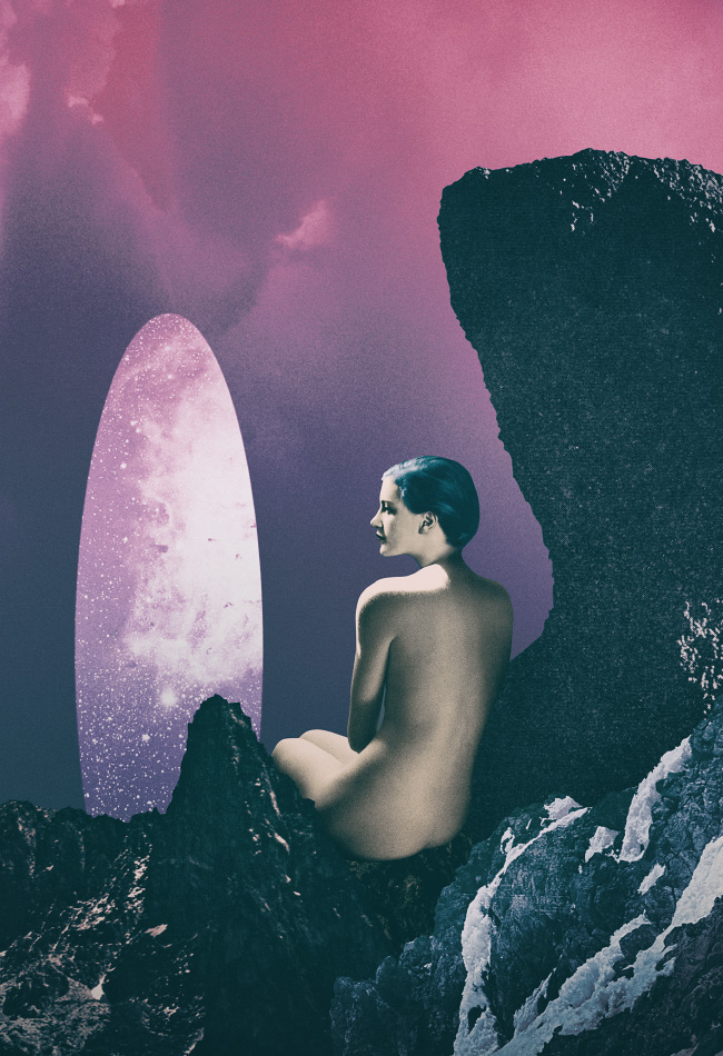 Nude Looking at a Galaxy