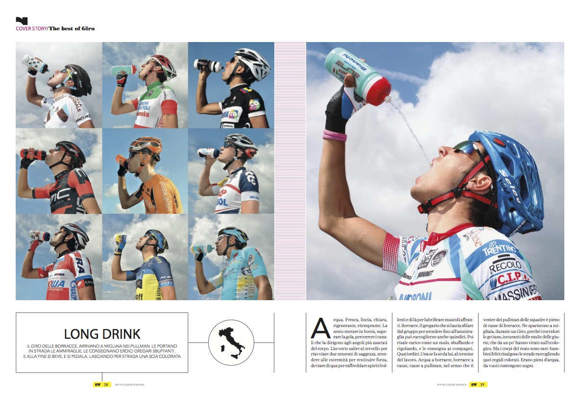 tearsheet: Riverboom photograph 'The best of the Giro' for